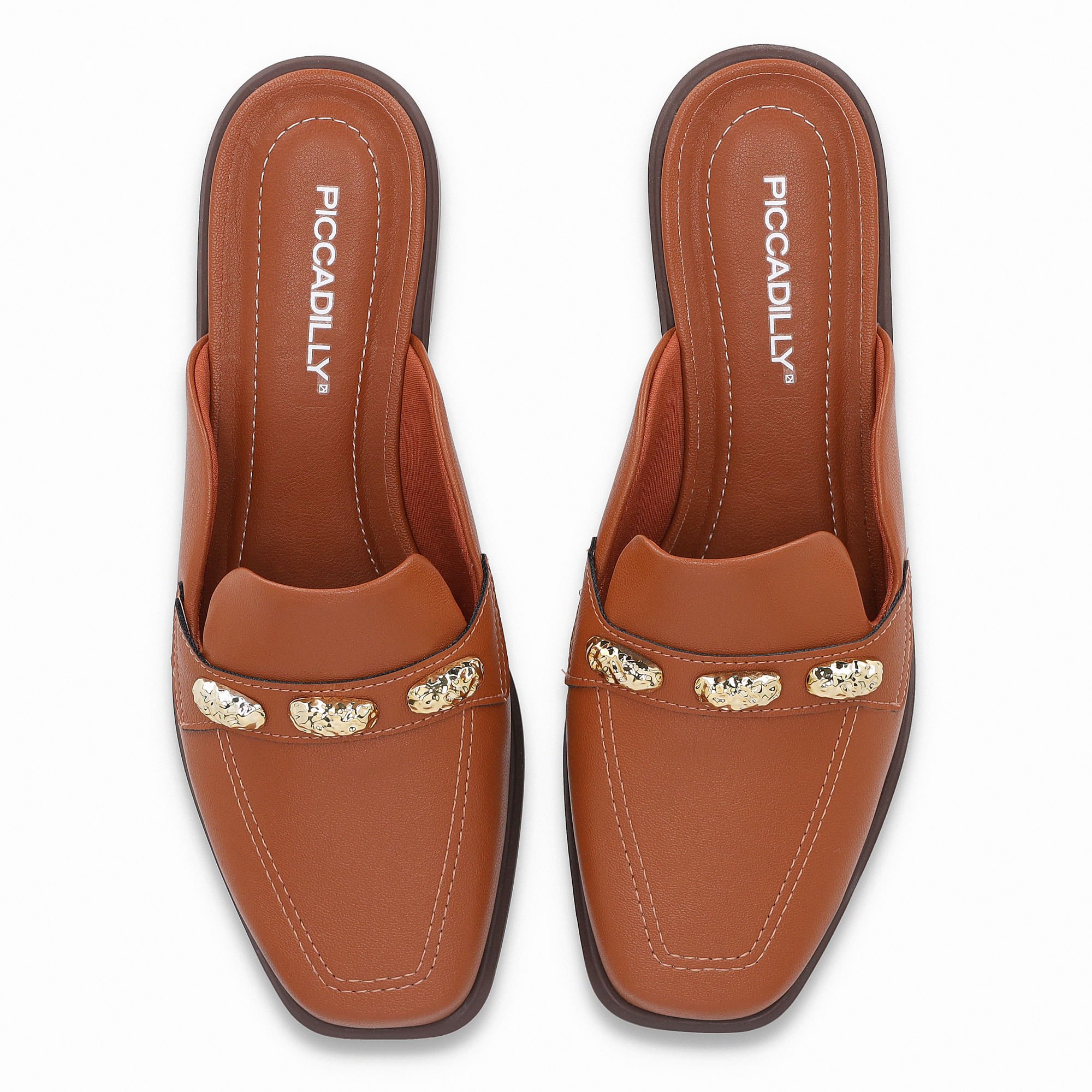 Mule Giovanna Salto Baixo Ocre Marrom 4