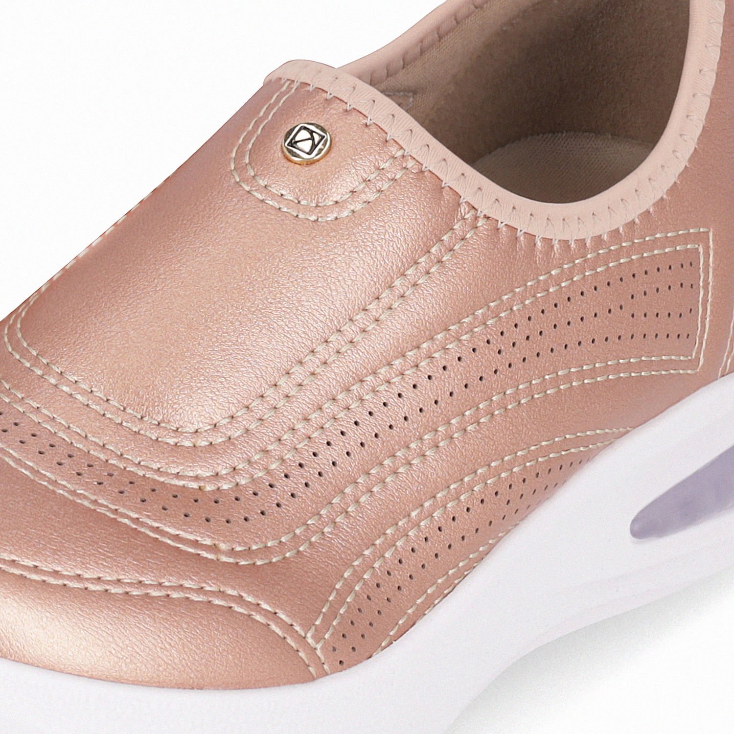 Tênis SoftStep Anabela Médio Ouro Rosado com Rose Rose Gold 5