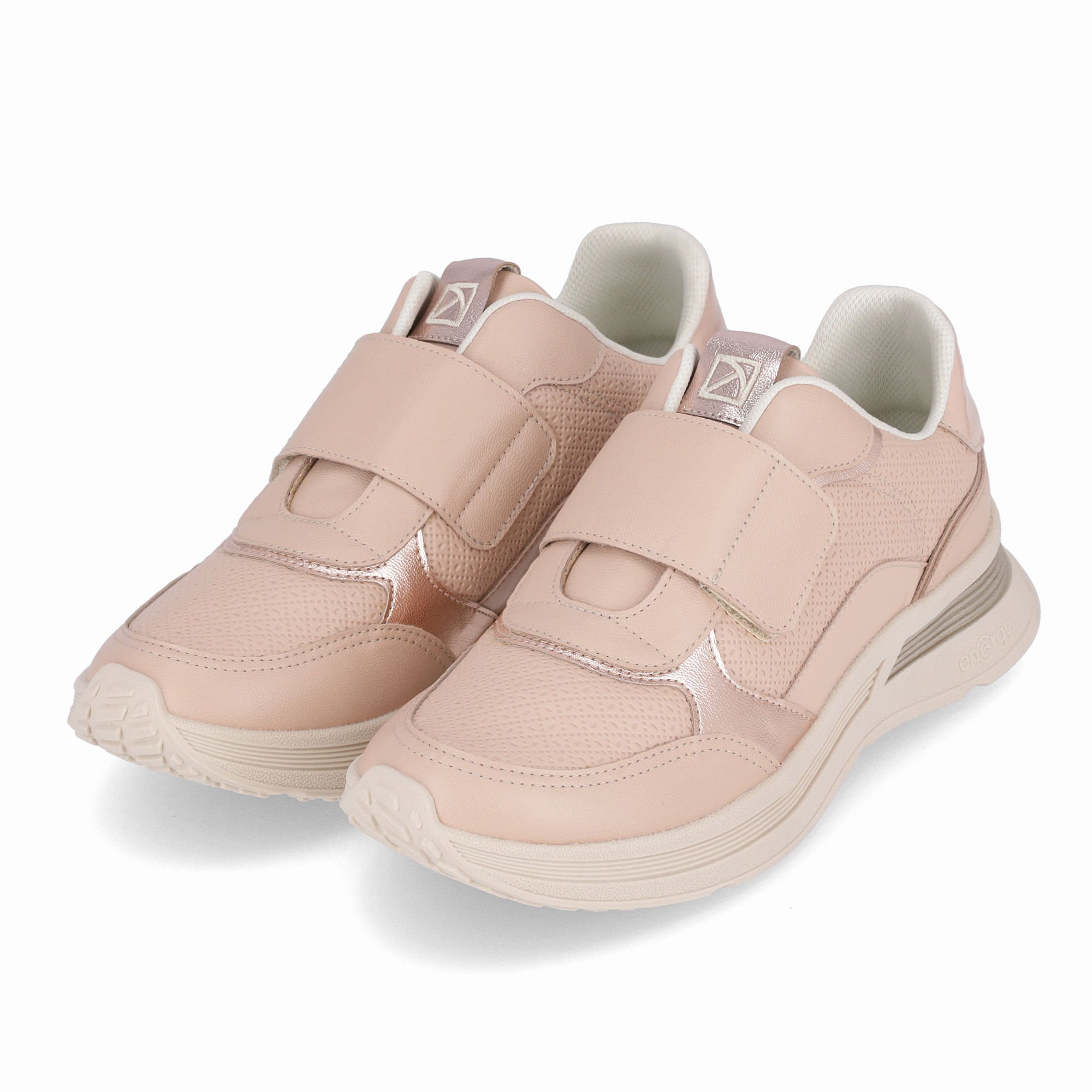 Tênis Energy Anabela Médio Rose Nude 2