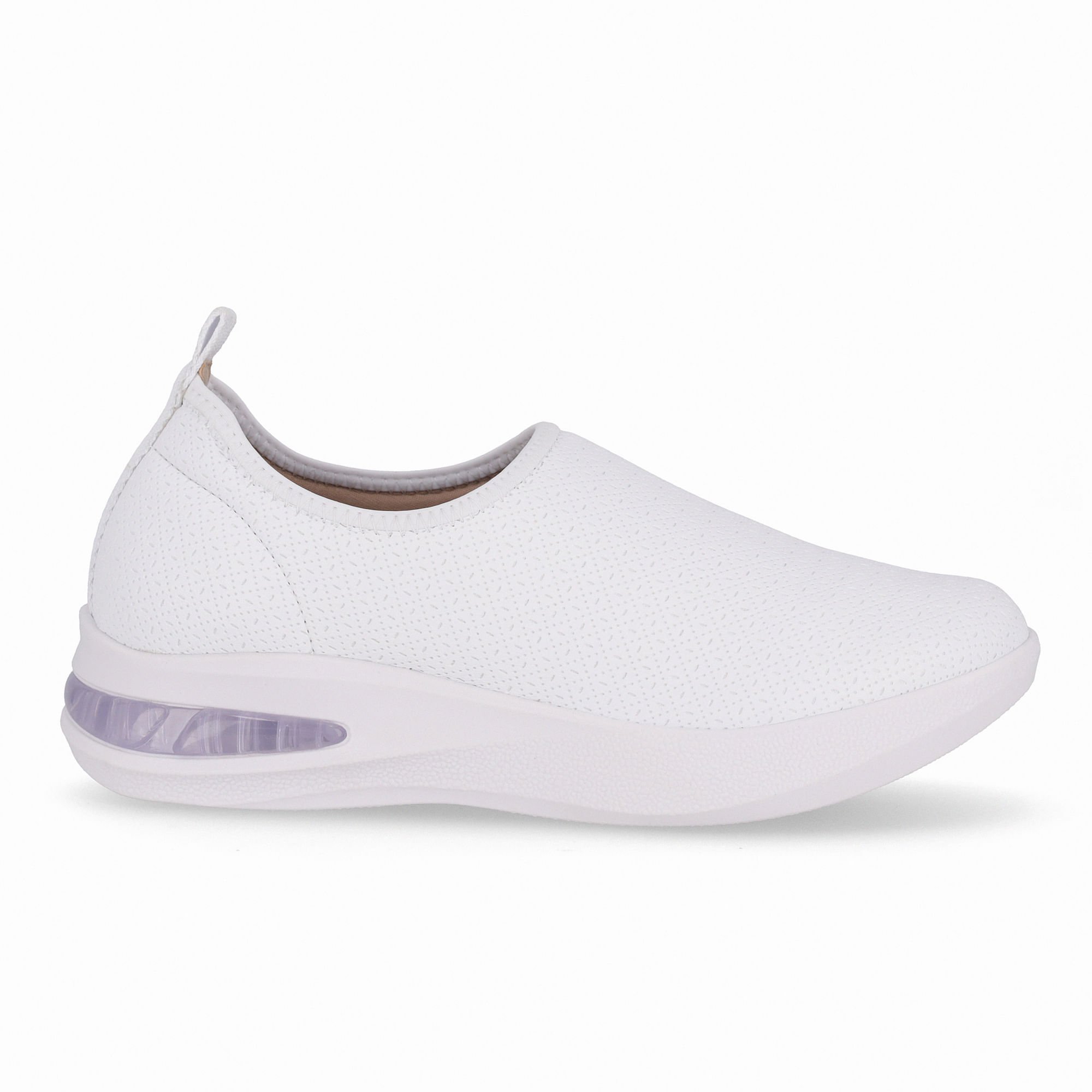 Tênis SoftStep Anabela Médio Branco Neve