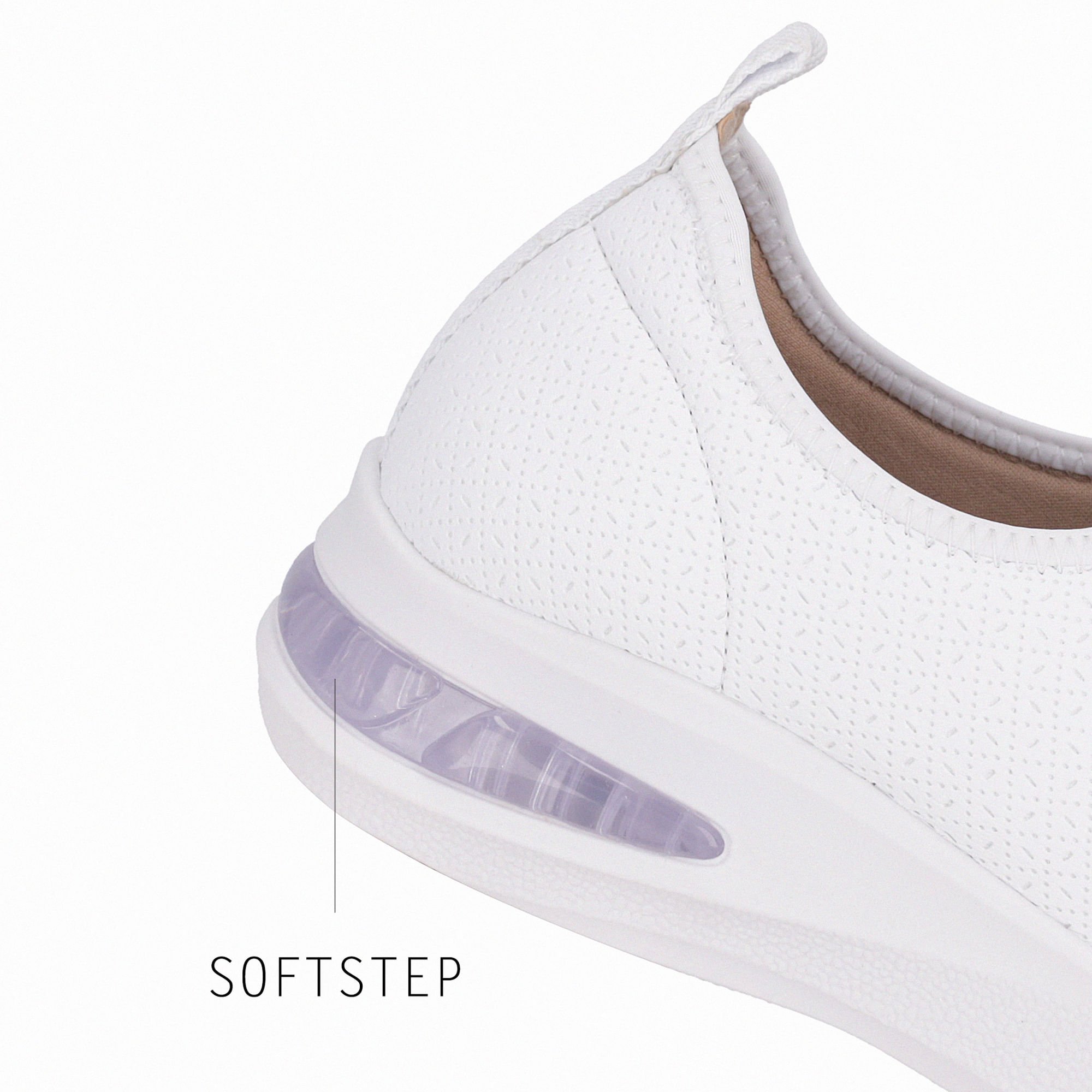 Tênis SoftStep Anabela Médio Branco Neve Branco 4