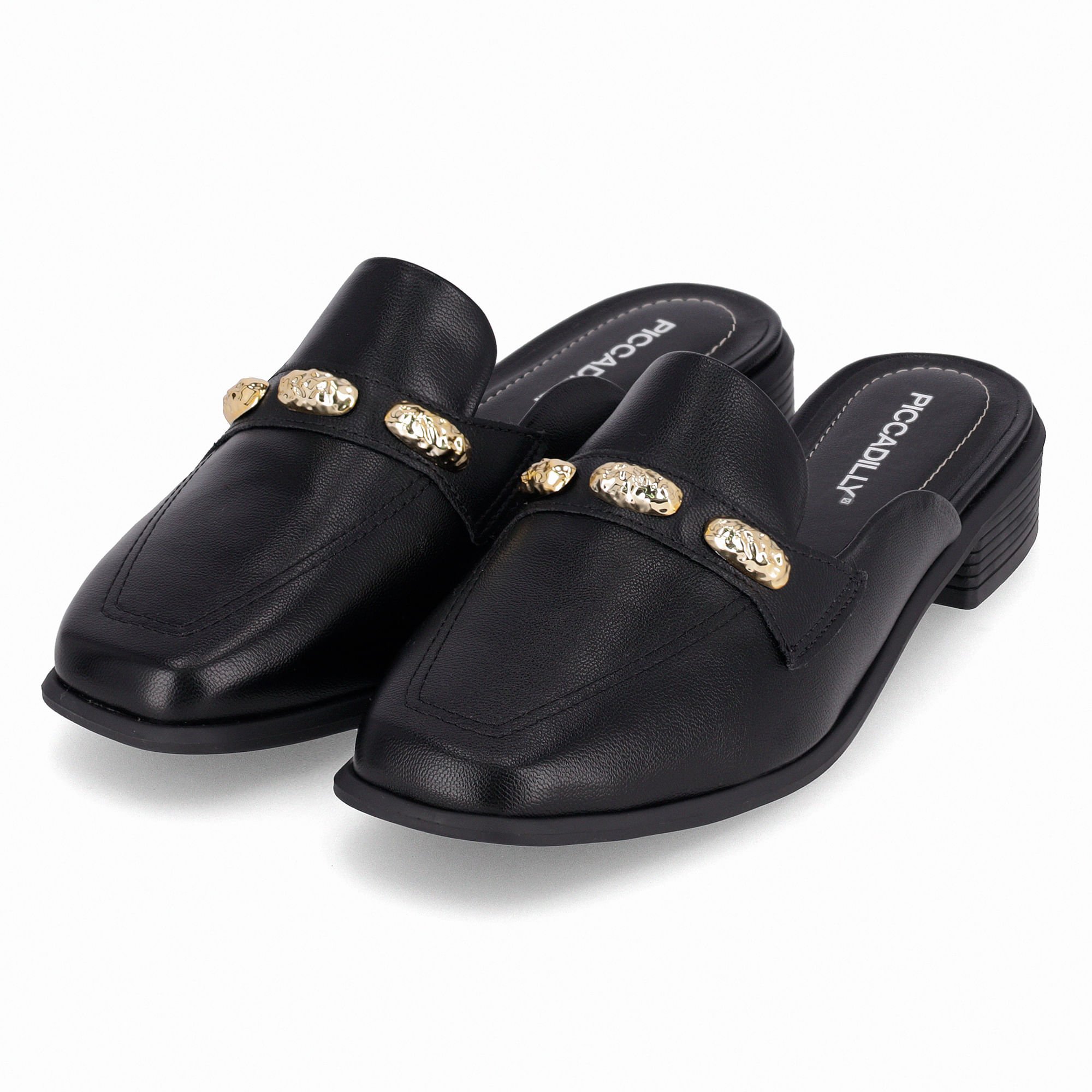 Mule Giovanna Salto Baixo Preto Preto 2