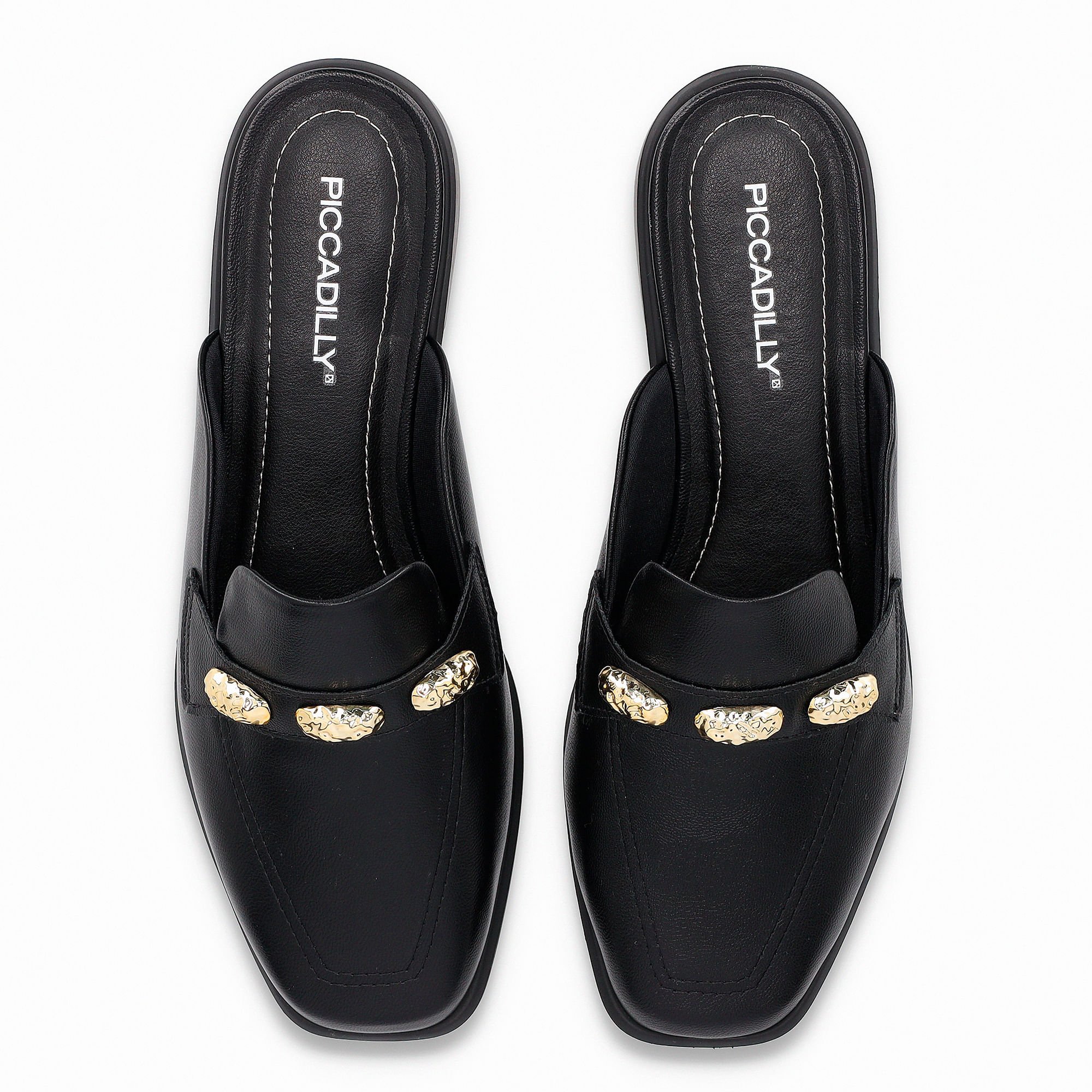 Mule Giovanna Salto Baixo Preto Preto 5