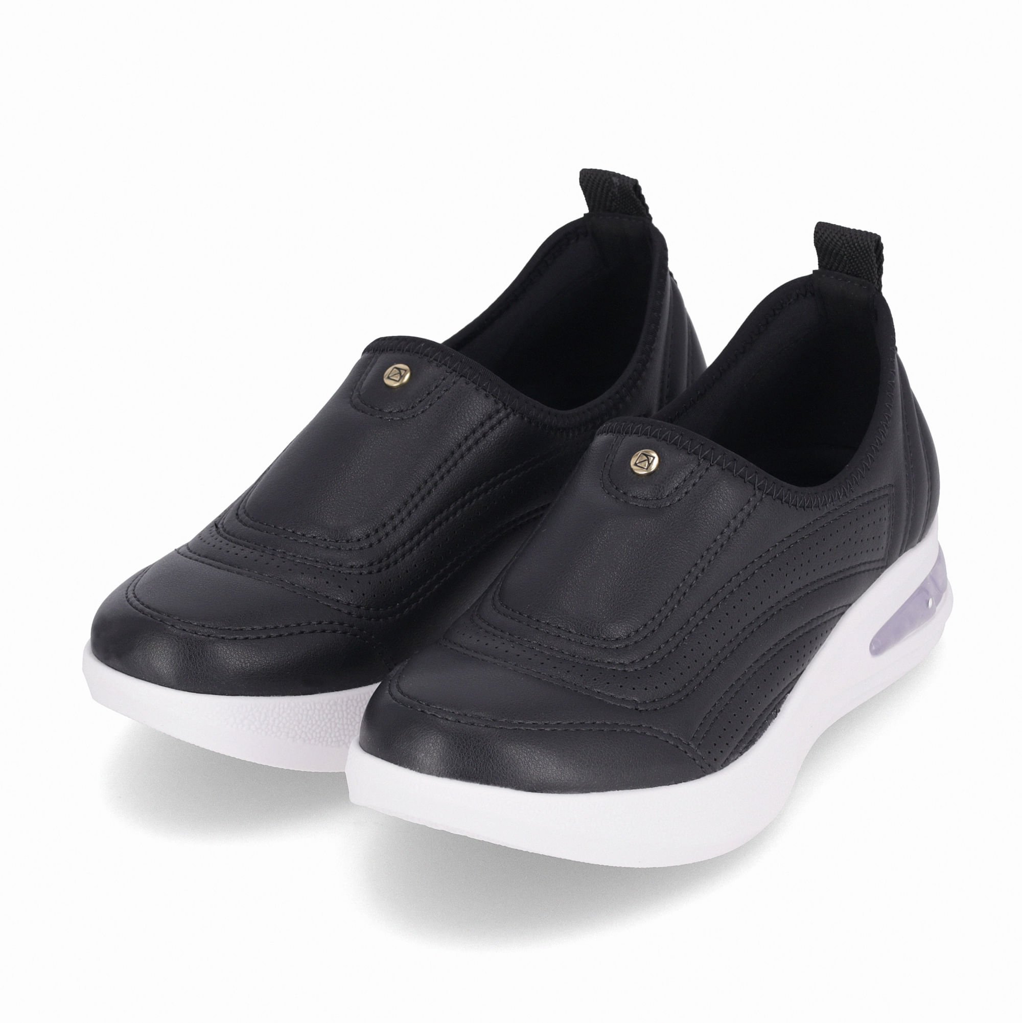 Tênis SoftStep Anabela Médio Preto Preto 2
