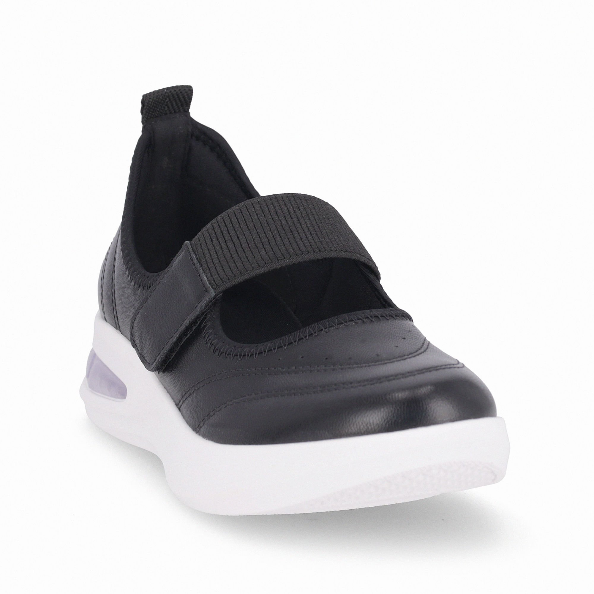 Tênis SoftStep Anabela Médio Preto Preto 3