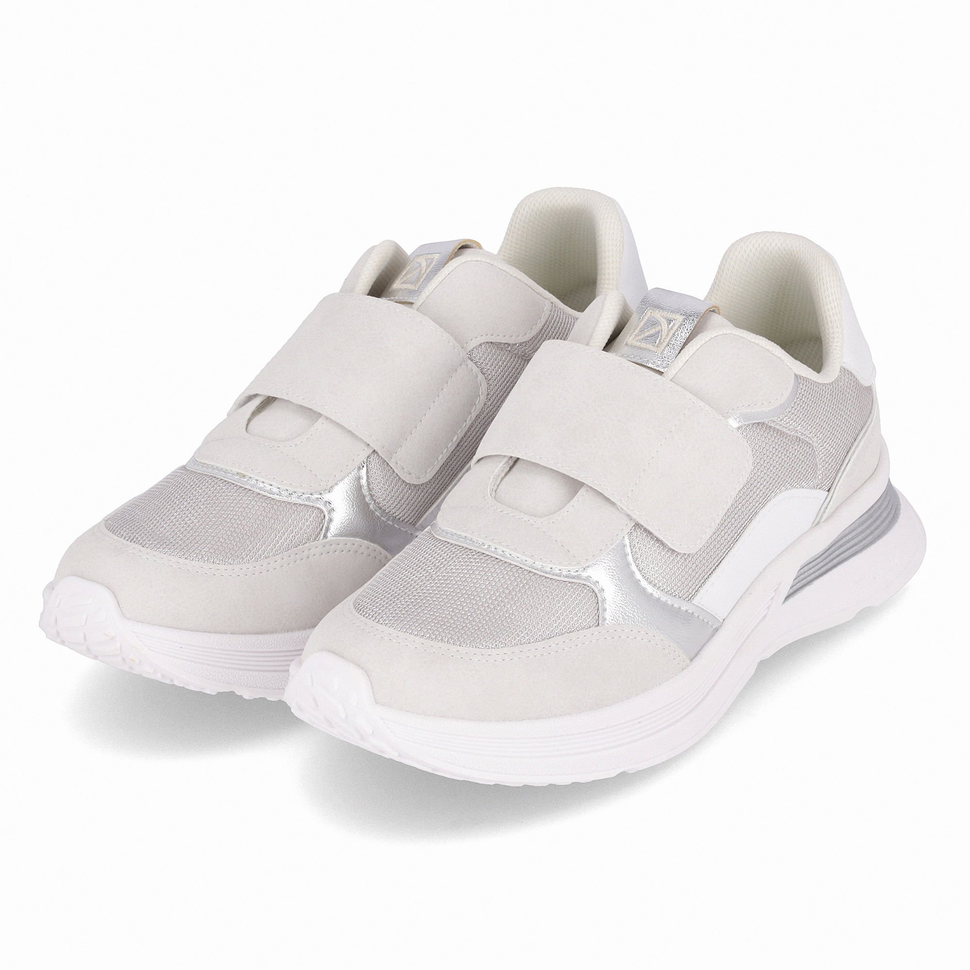 Tênis Energy Anabela Médio Cinza Branco 2