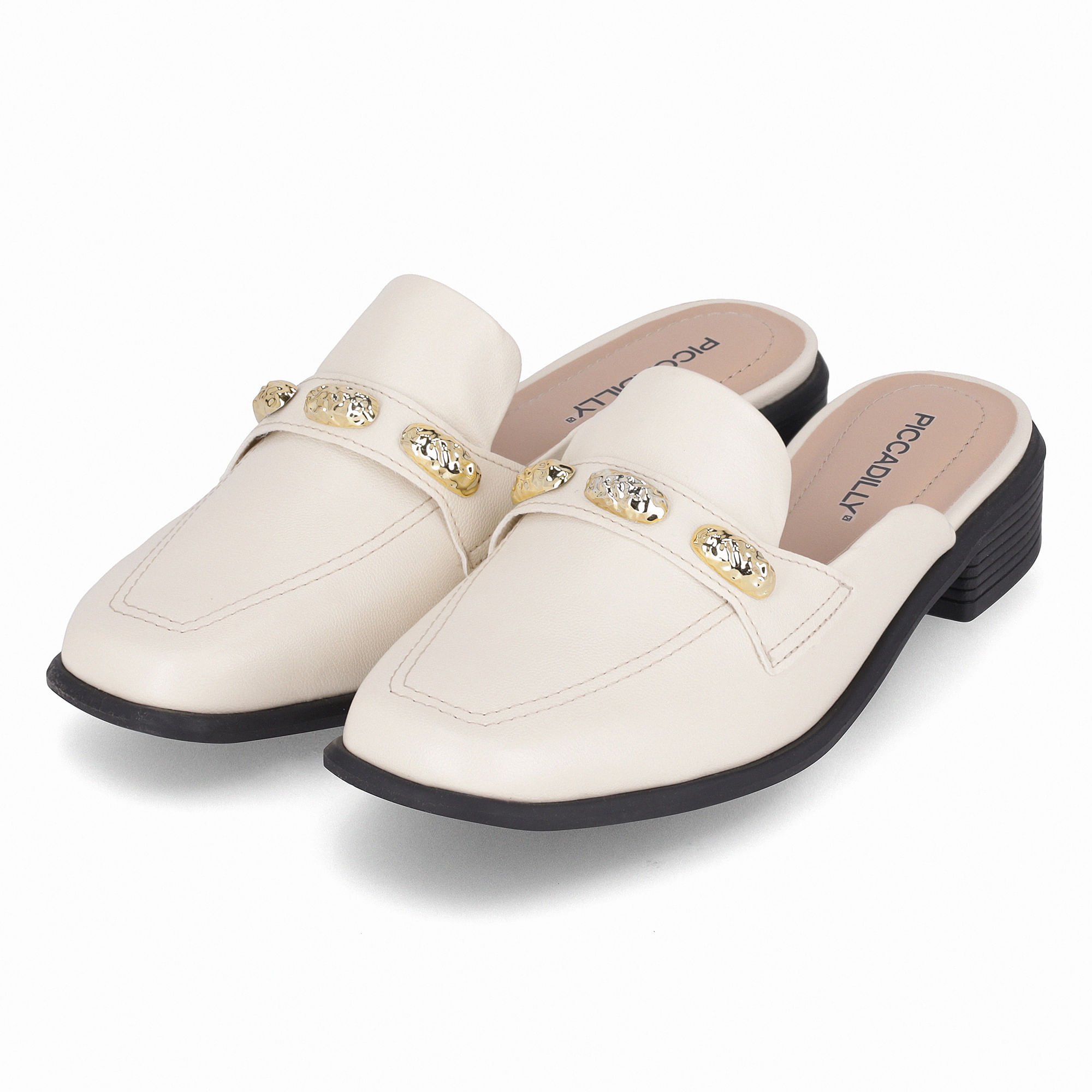 Mule Giovanna Salto Baixo Off White Branco 2