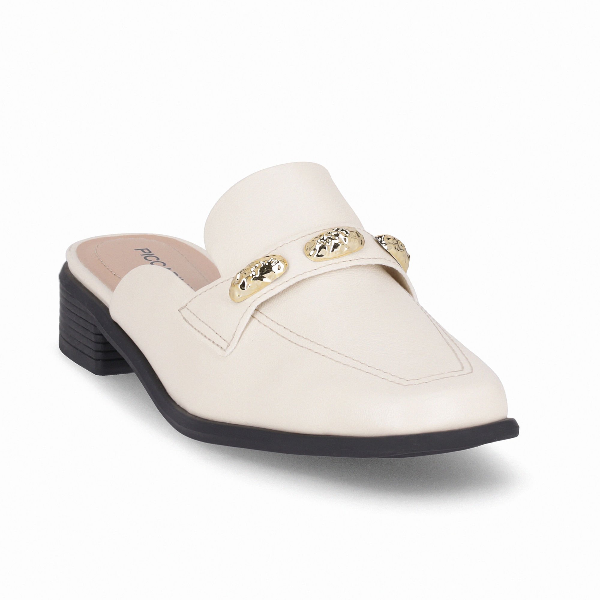 Mule Giovanna Salto Baixo Off White Branco 3