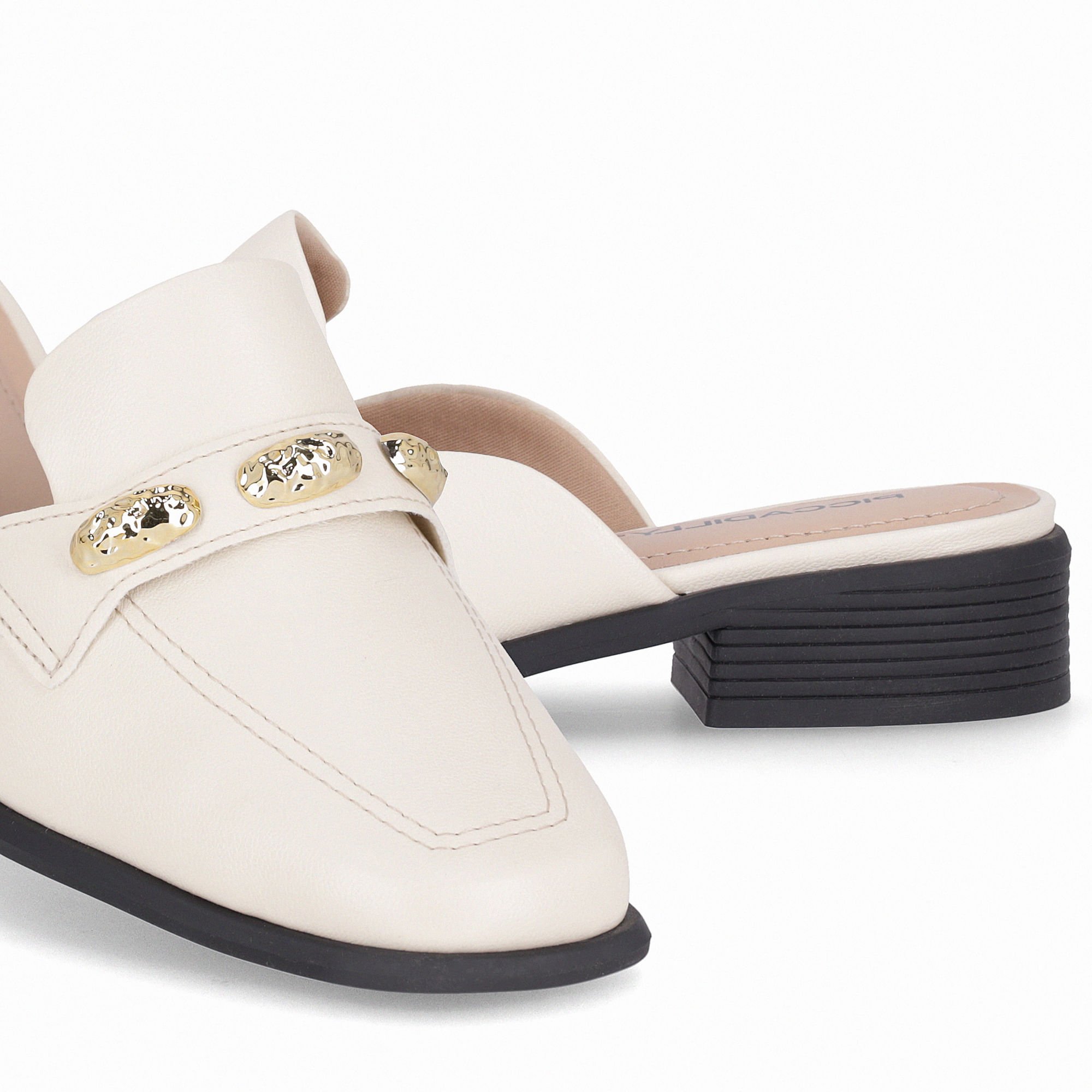 Mule Giovanna Salto Baixo Off White Branco 4