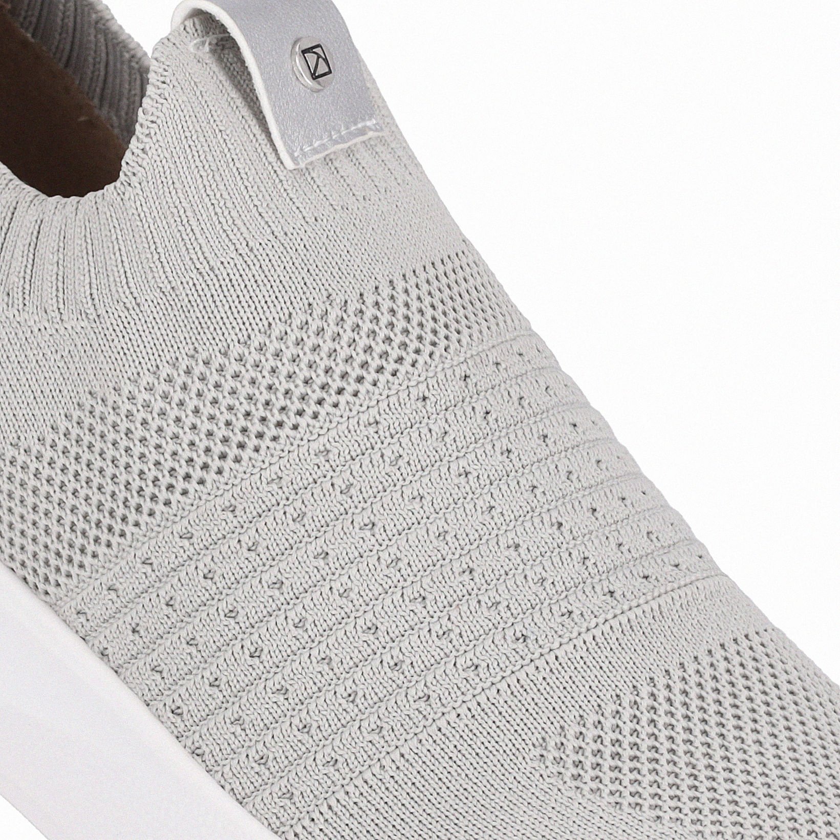 Tênis SoftStep Anabela Médio Cinza Claro com Prata Cinza 4