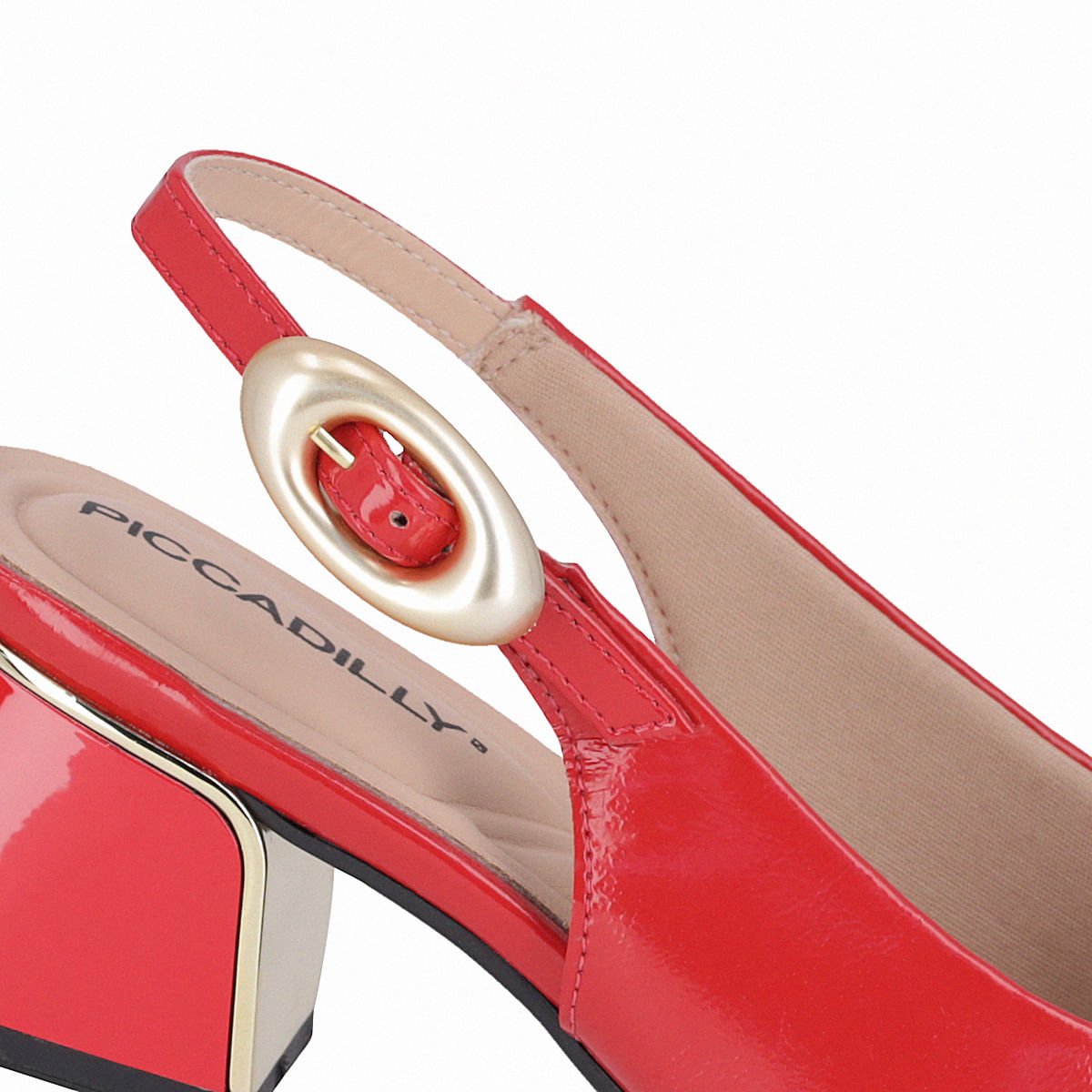 Sapato Slingback Renee Salto Médio Vermelho Vermelho 4