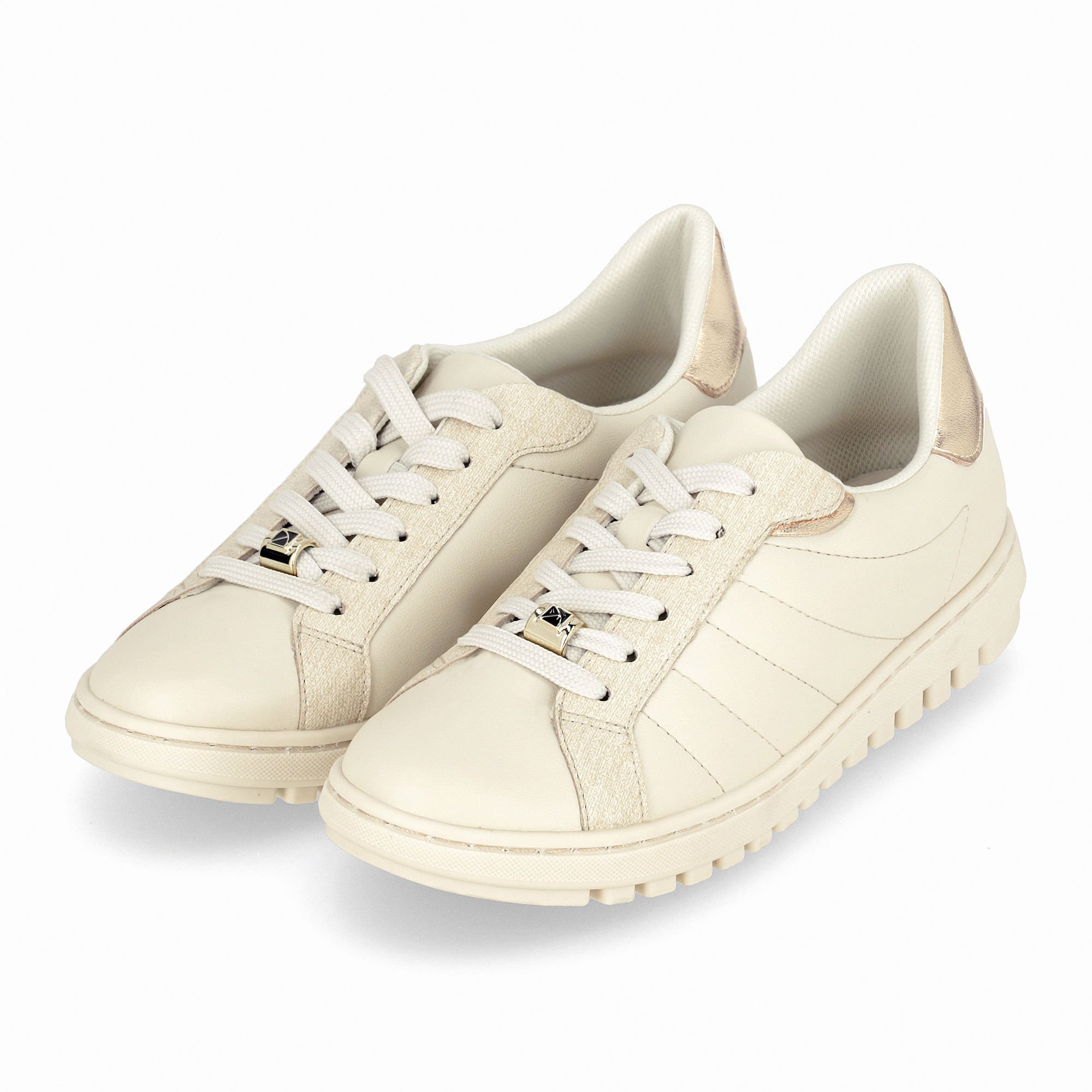 Tênis Salto Baixo Off White/Natural Creme 2