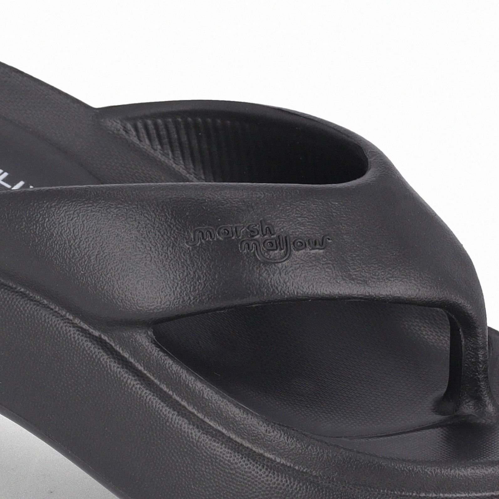 Chinelo Marshmallow Flatform Preto Preto 4