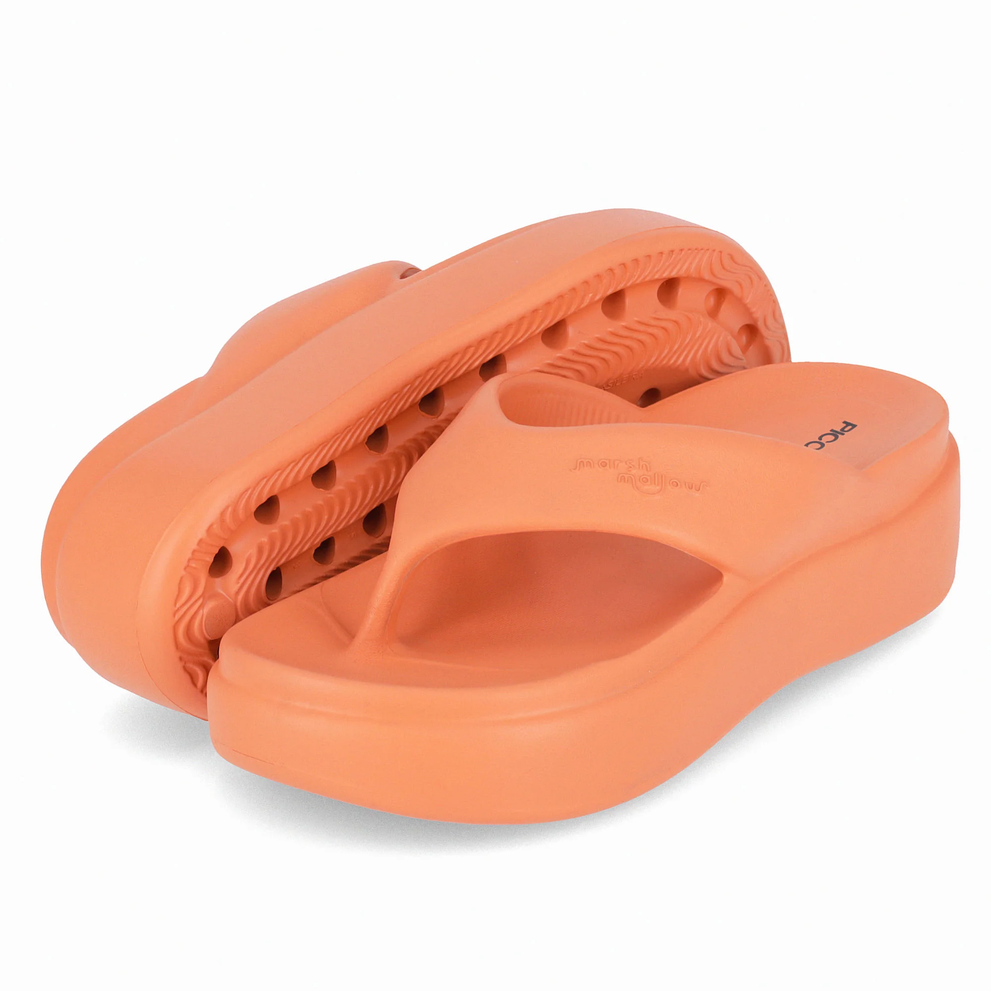 Chinelo Marshmallow Flatform Laranja Laranja 2