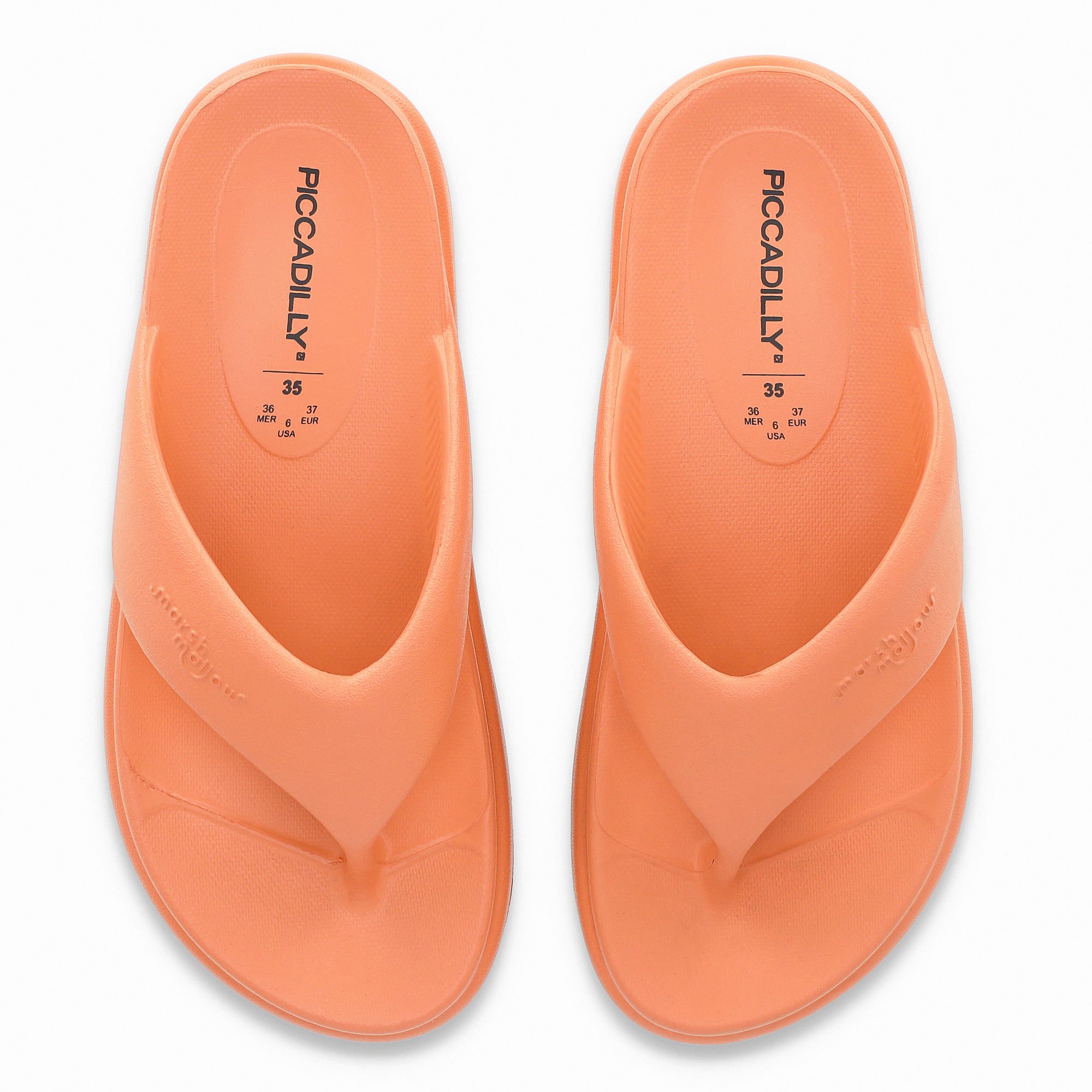 Chinelo Marshmallow Flatform Laranja Laranja 5