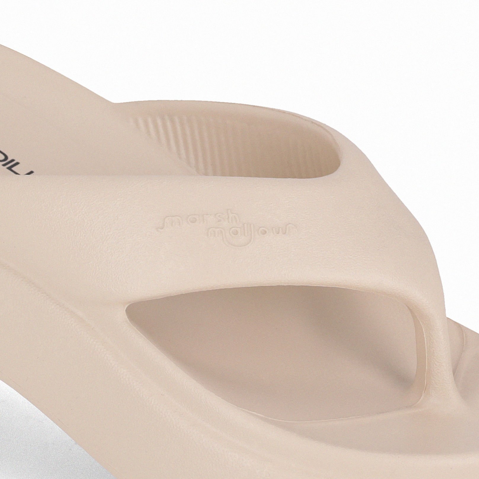 Chinelo Marshmallow Flatform Brule Bege 4