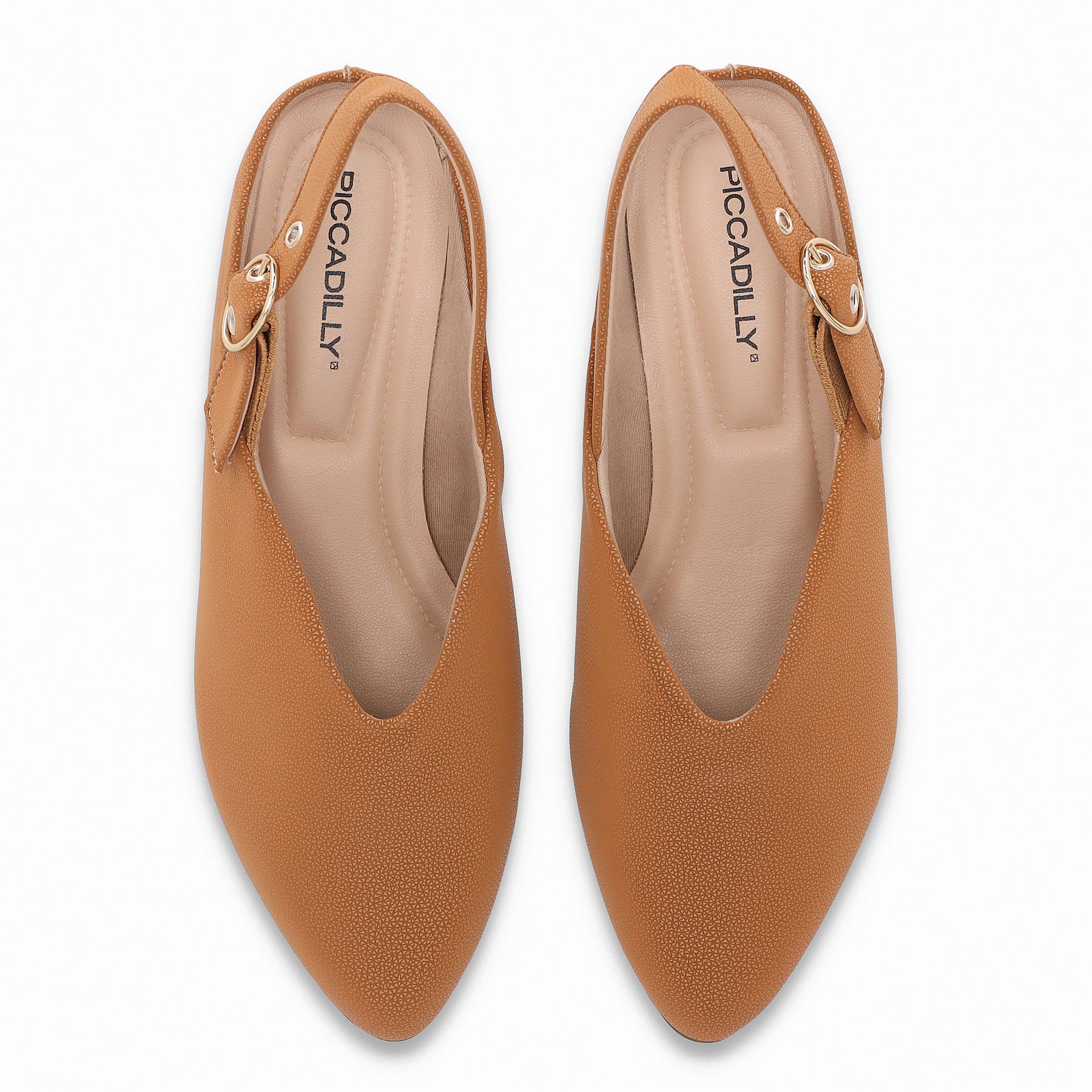 Sapato Slingback Salto Baixo Mascavo Telha 5