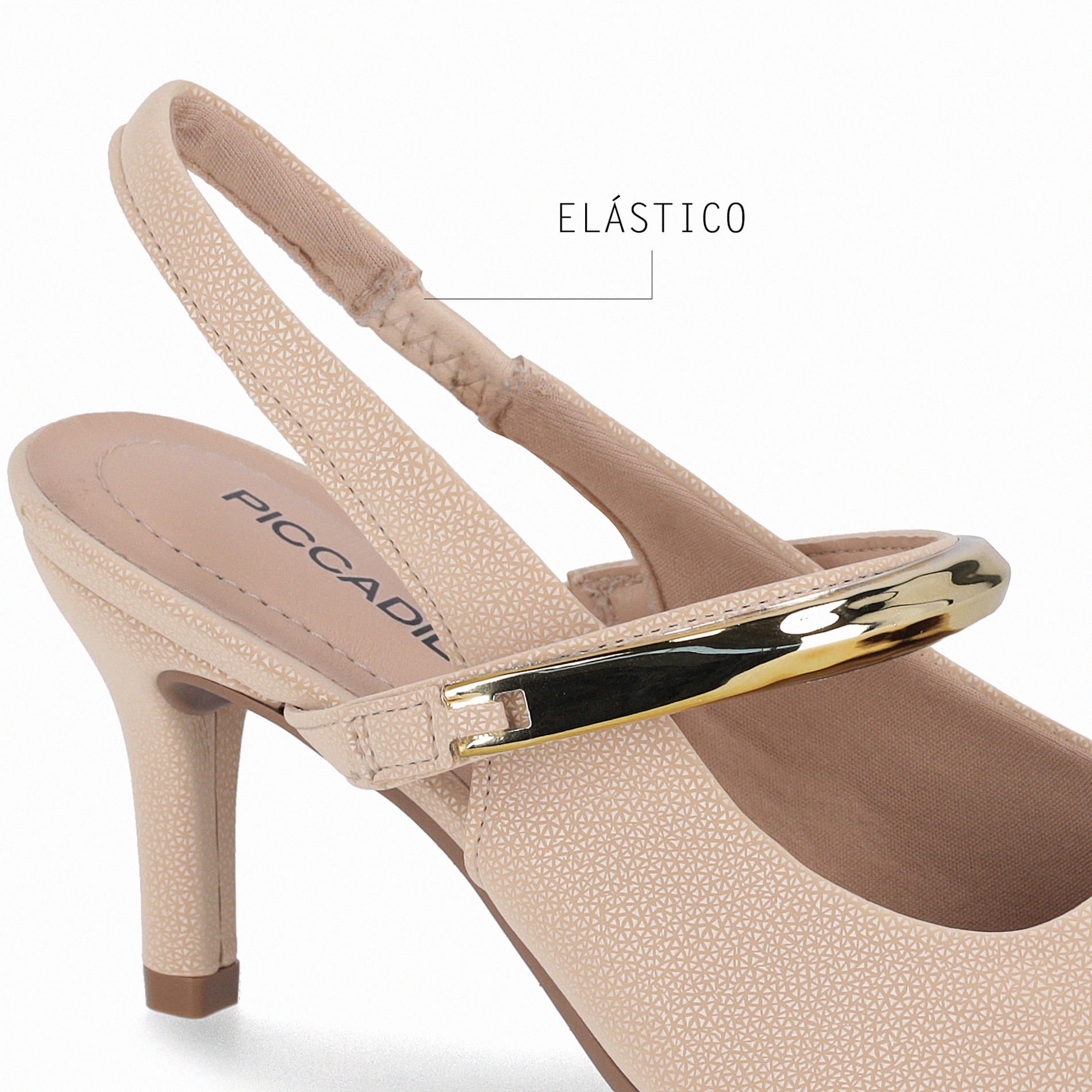 Sapato Slingback Salto Alto Brule Bege 4