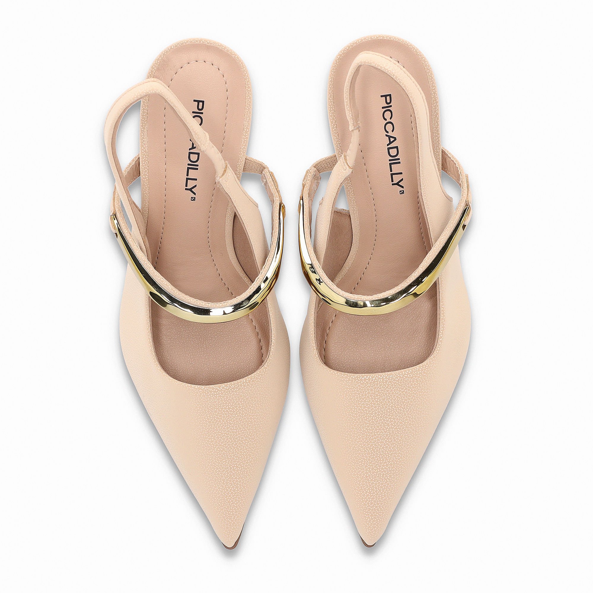 Sapato Slingback Salto Alto Brule Bege 5