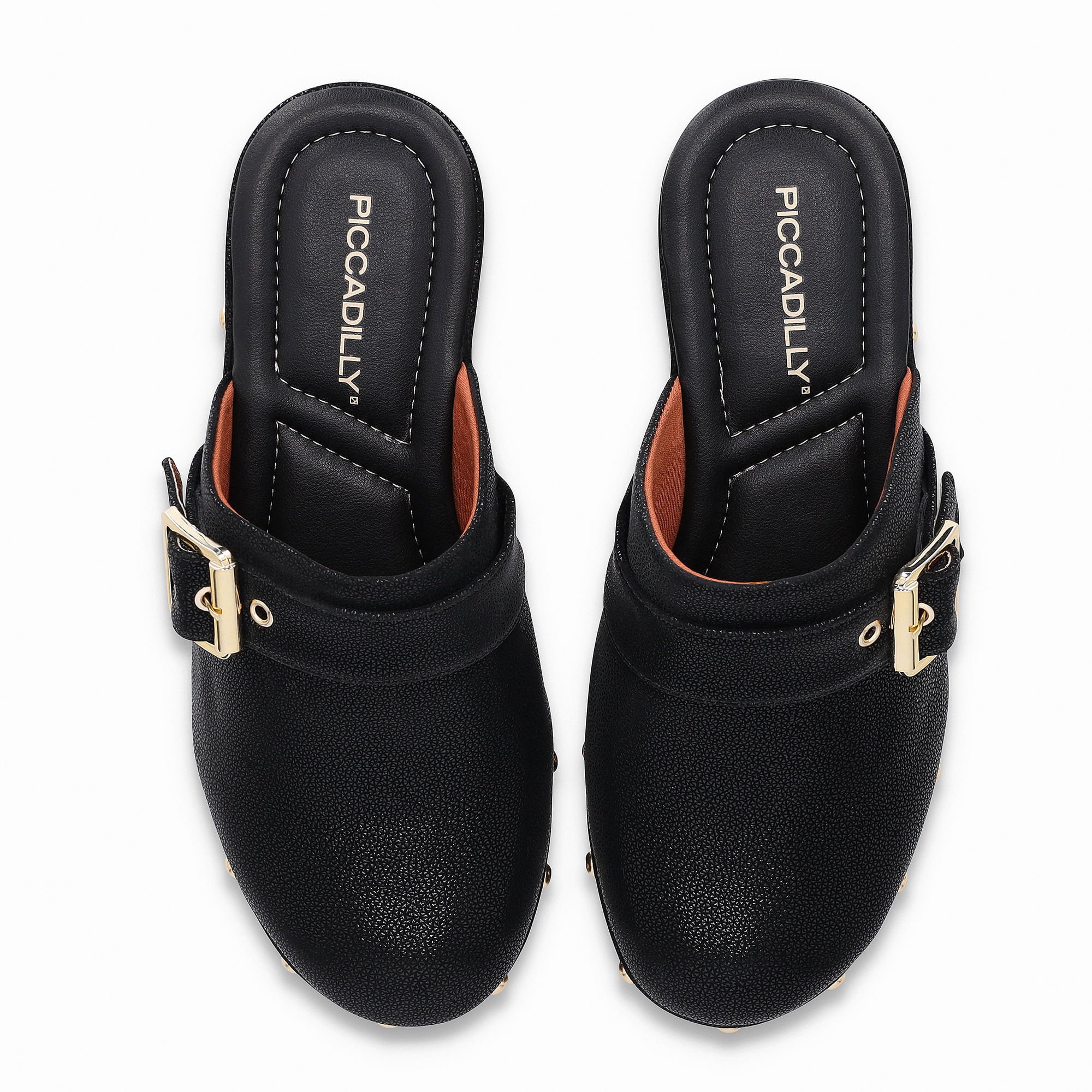 Tamanco Clog Salto Alto Preto Preto 5