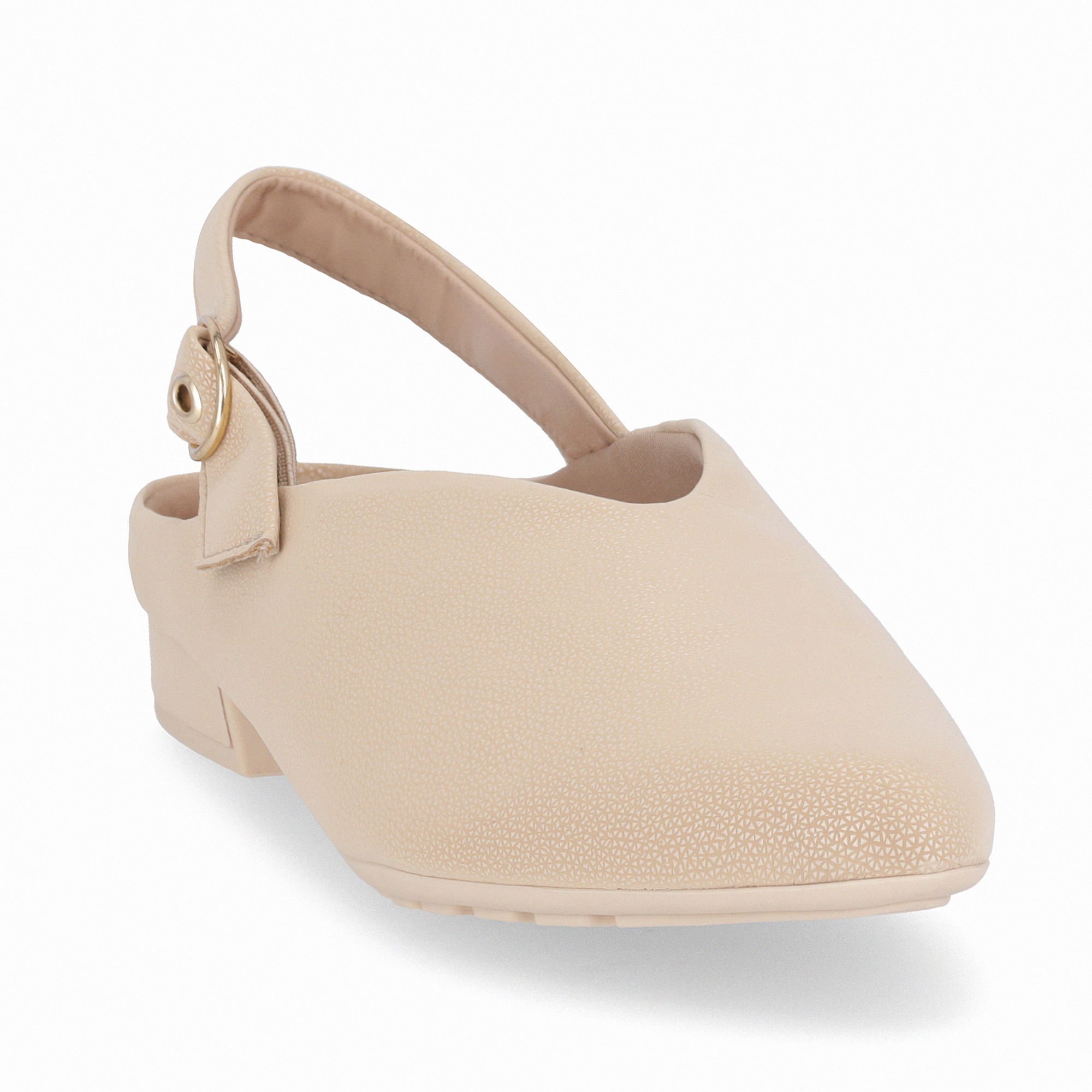 Sapato Slingback Salto Baixo Brule Bege 3
