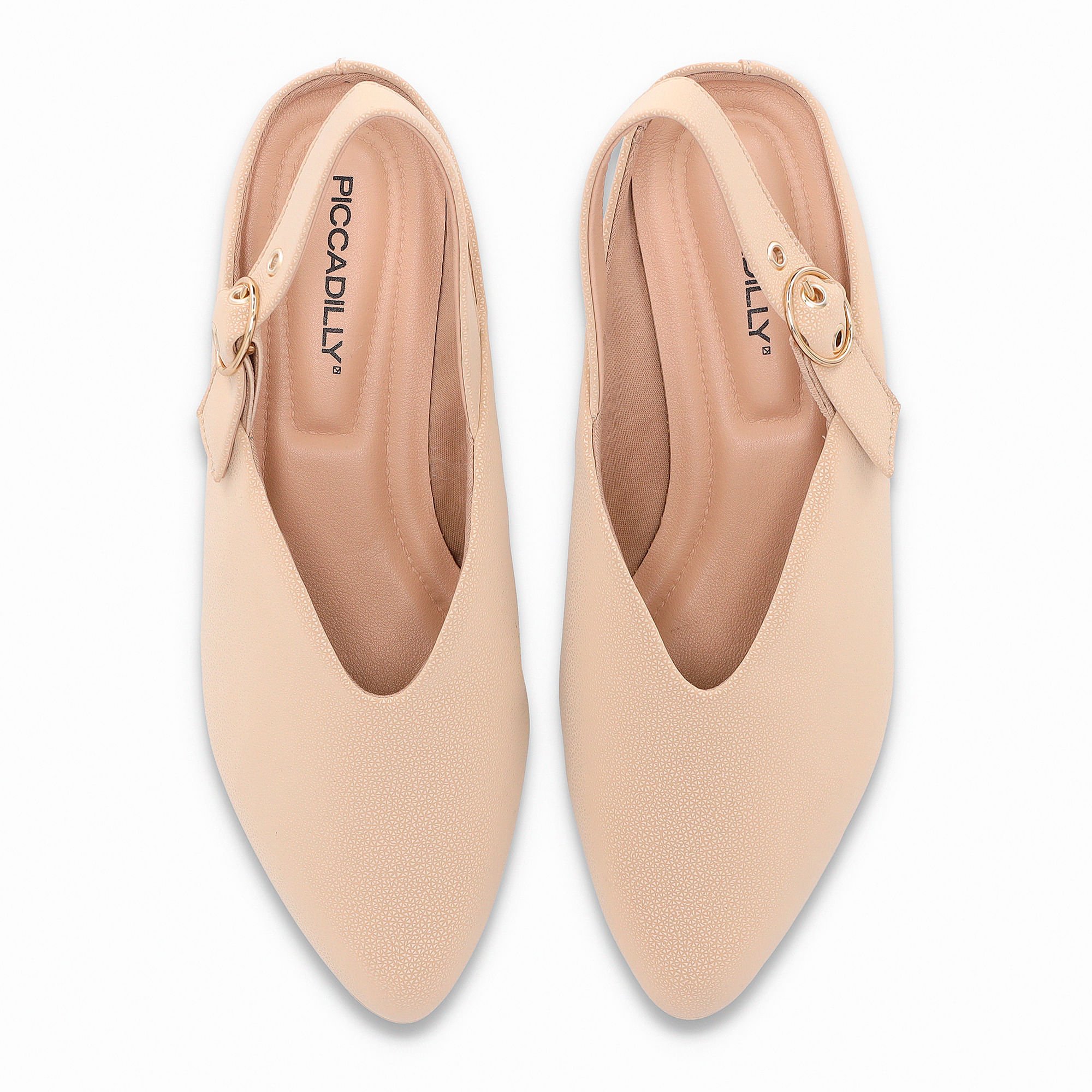 Sapato Slingback Salto Baixo Brule Bege 5