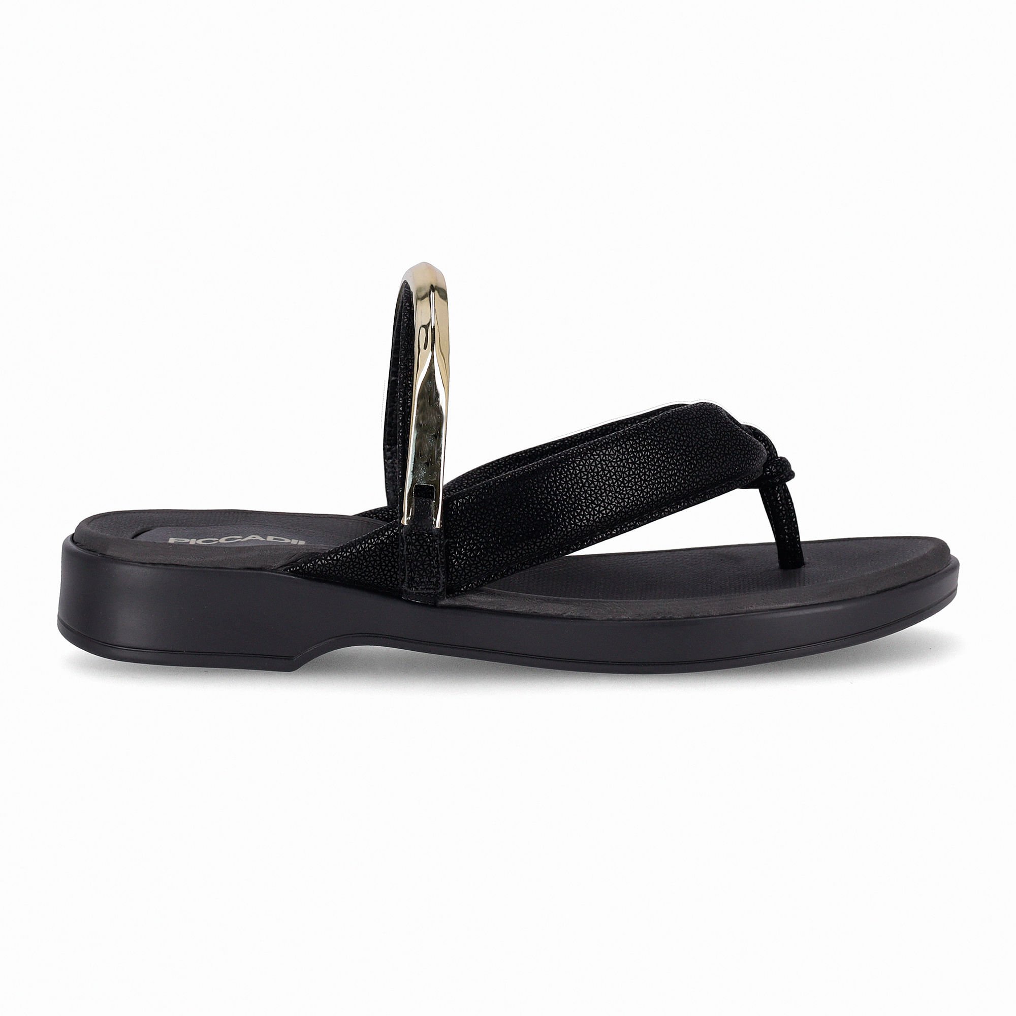 Chinelo Maitê Anabela Baixo Preto Preto 1