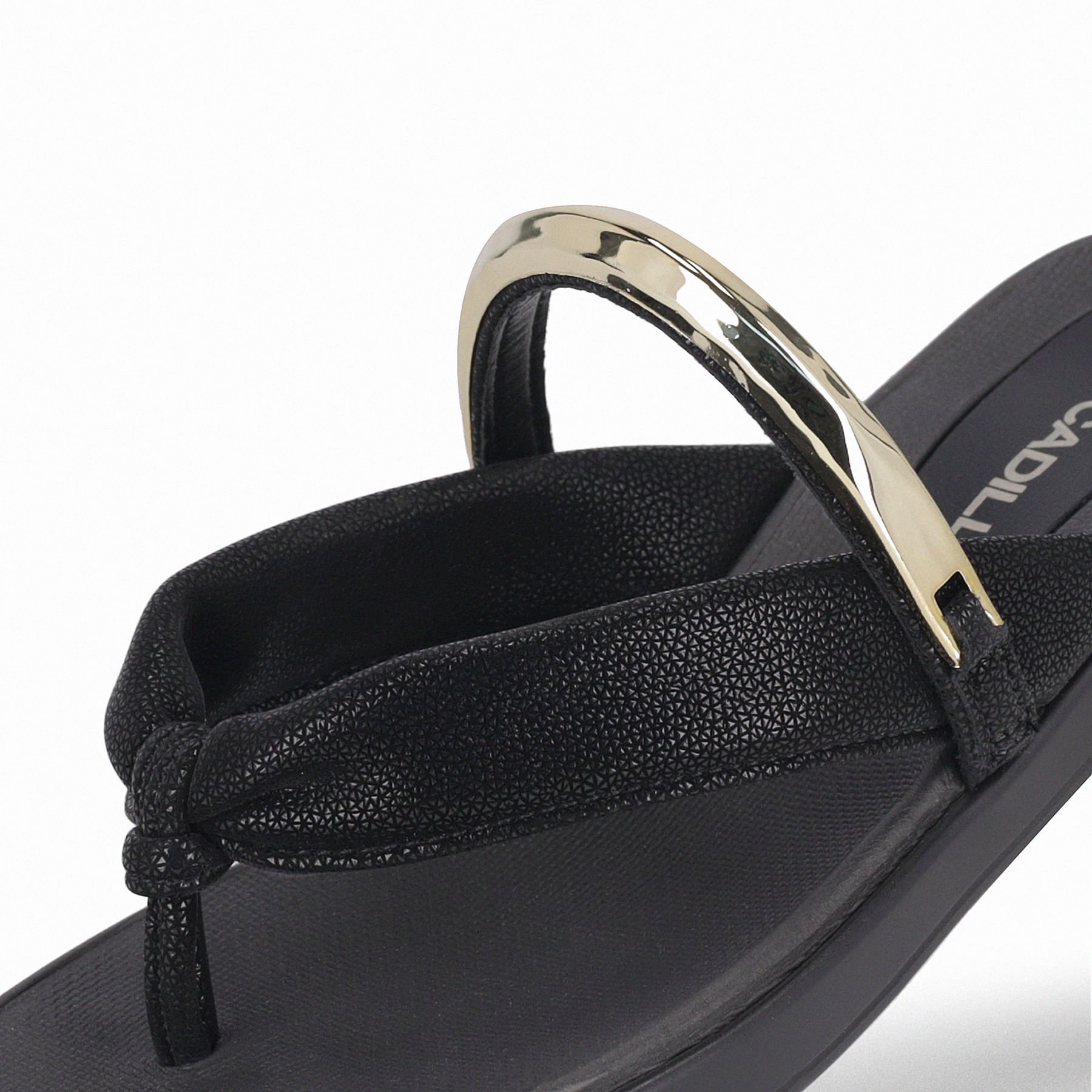 Chinelo Maitê Anabela Baixo Preto Preto 4