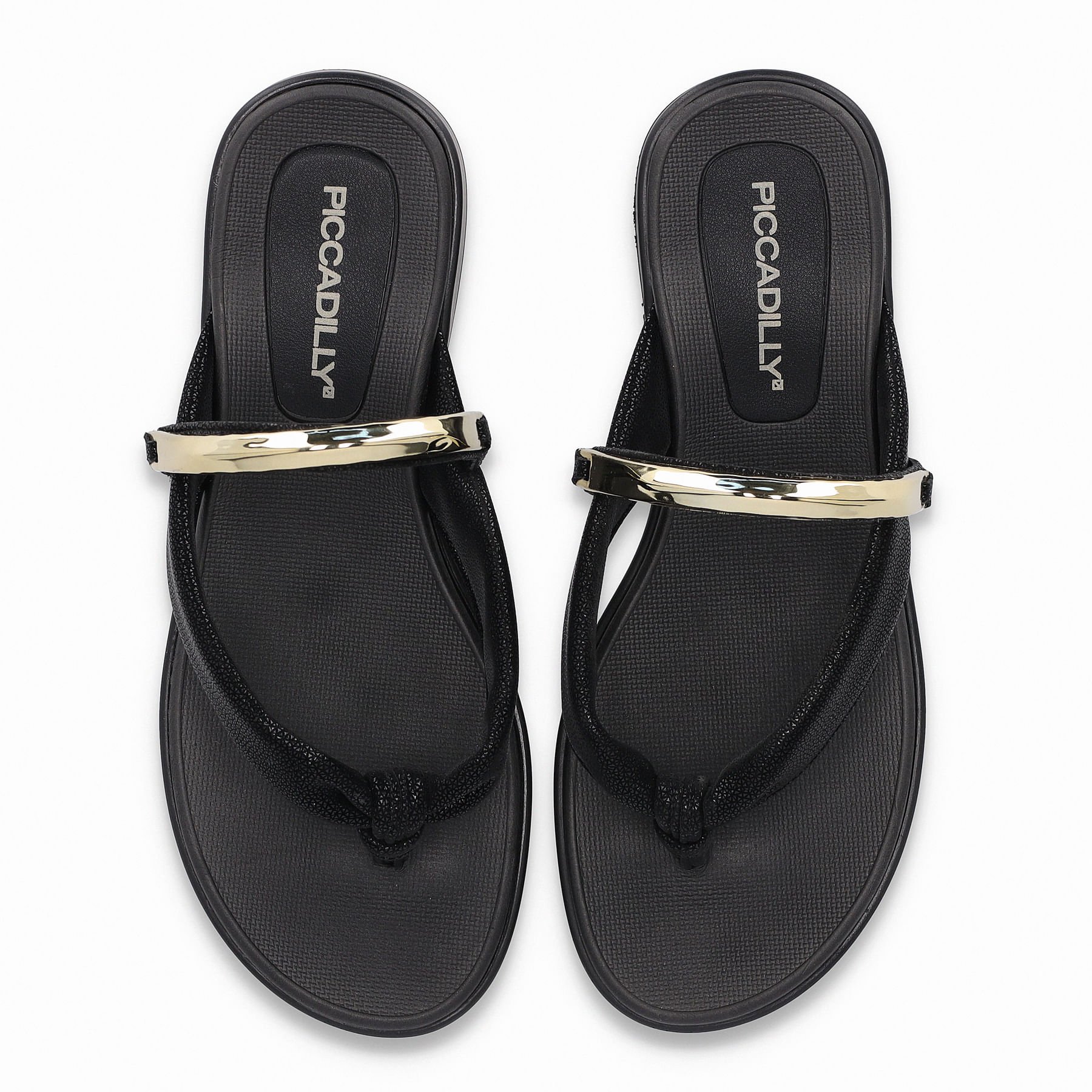 Chinelo Maitê Anabela Baixo Preto Preto 5