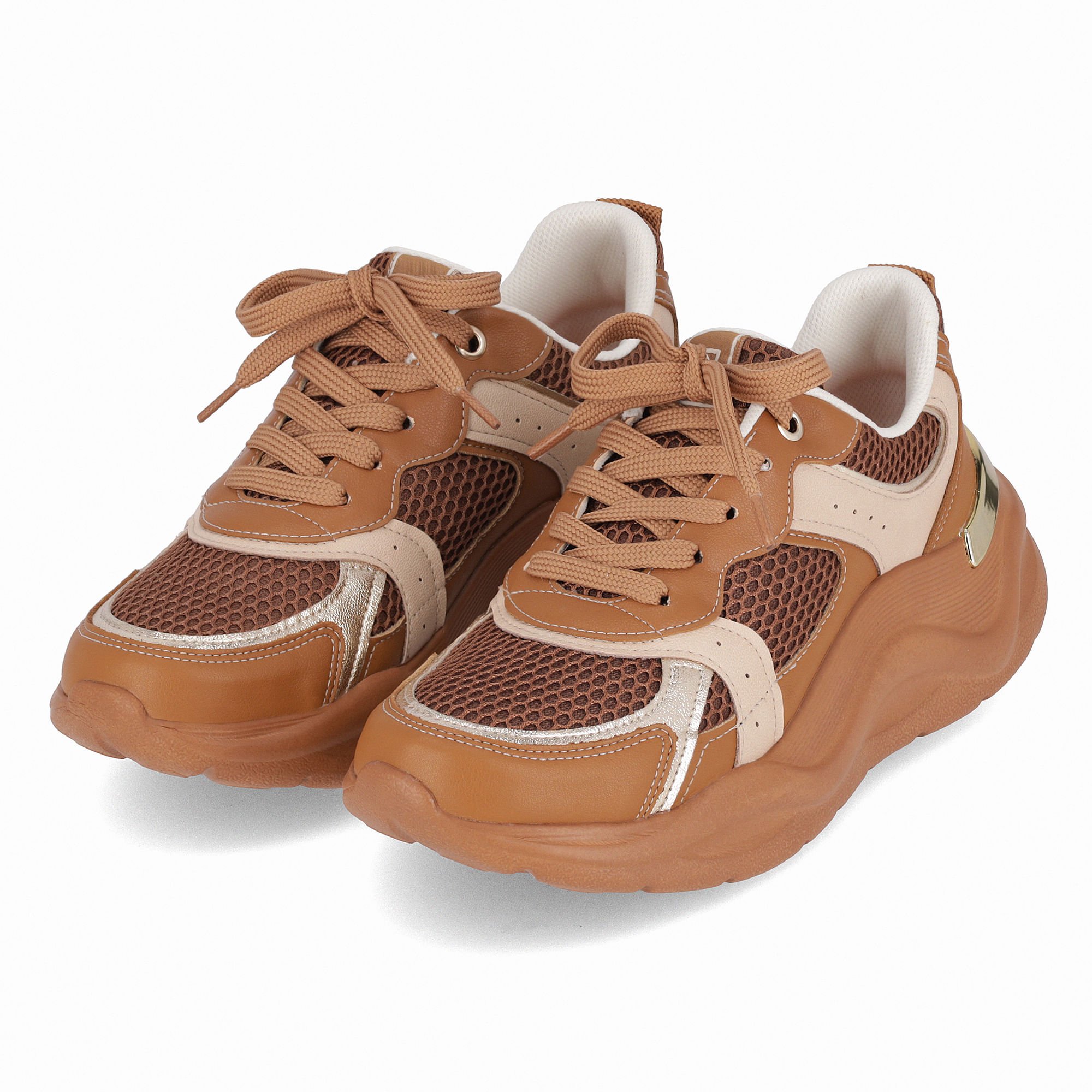 Tênis Fascite Anabela Médio Mascavo com Brule Marrom 2