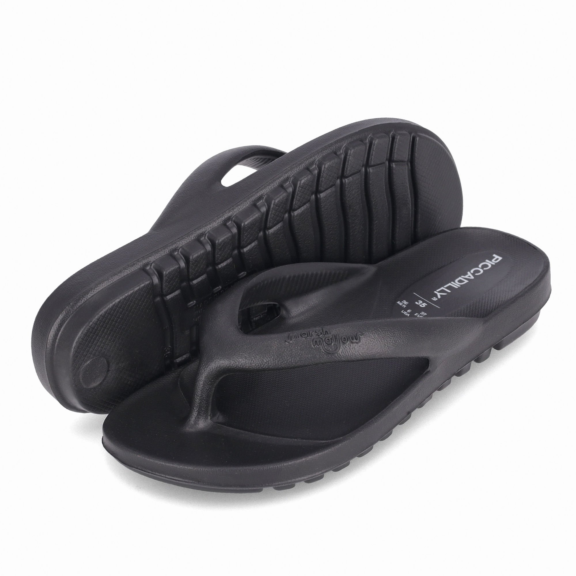 Chinelo Marshmallow Preto Preto 5