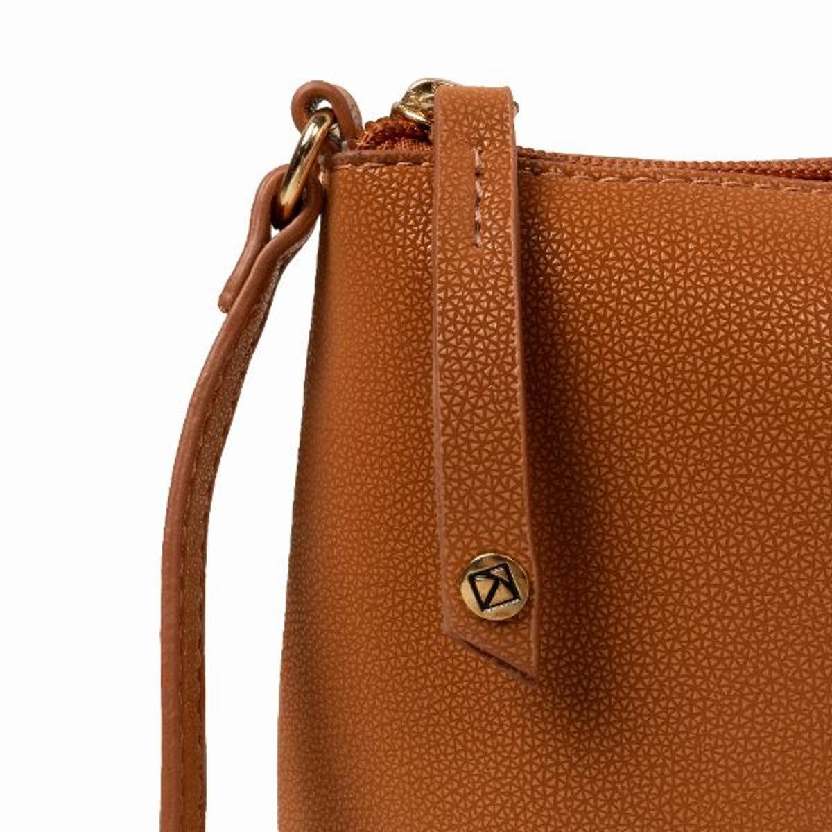 Bolsa Flora Trapézio Pequena Mascavo Marrom 4