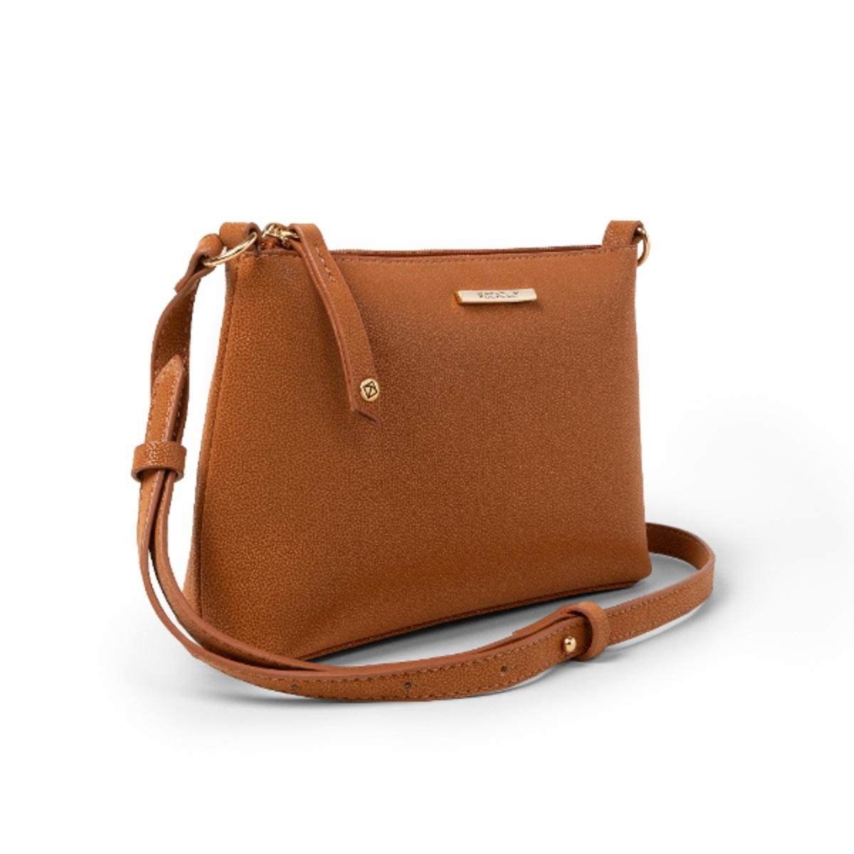 Bolsa Flora Trapézio Pequena Mascavo Marrom 5