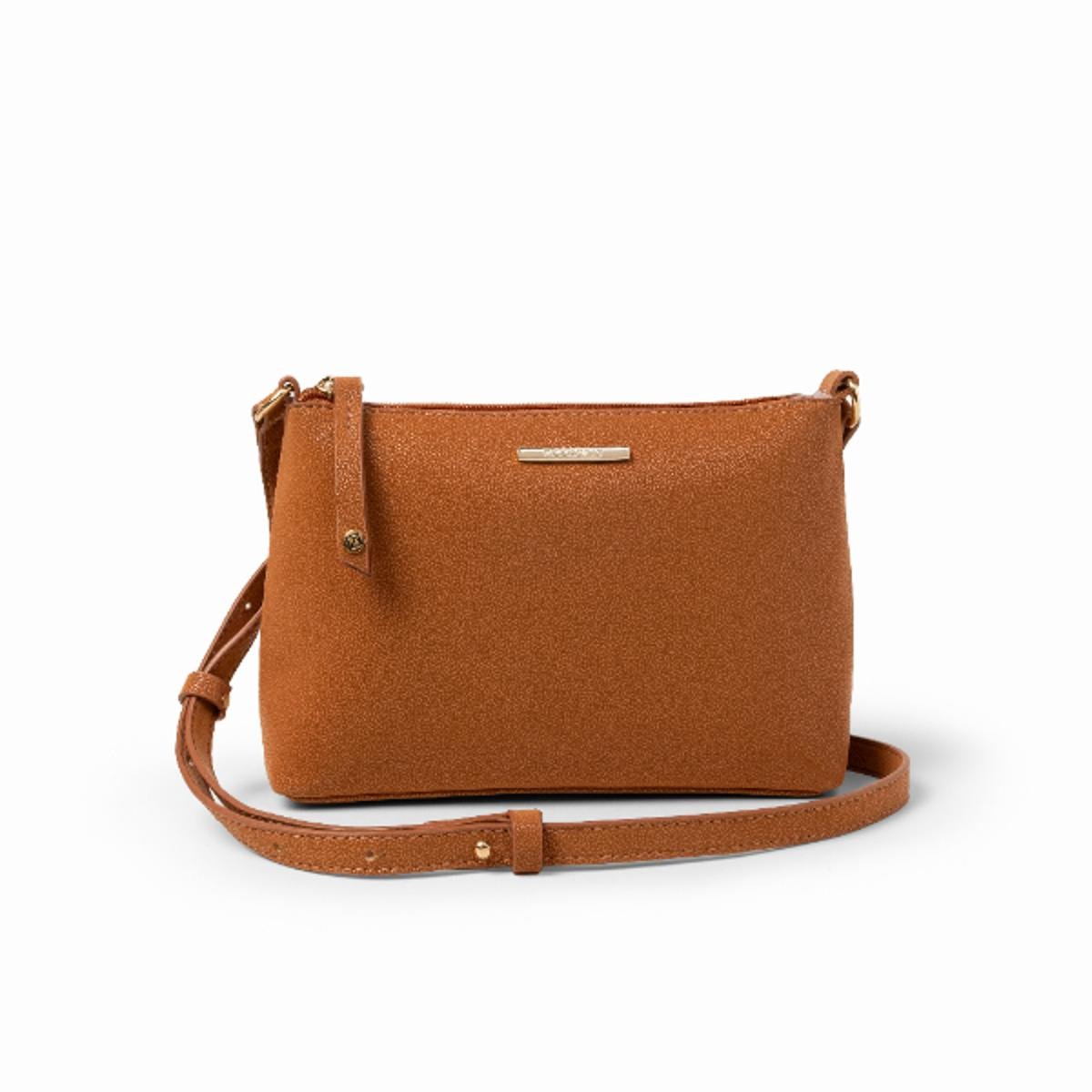 Bolsa Flora Trapézio Pequena Mascavo Marrom 6