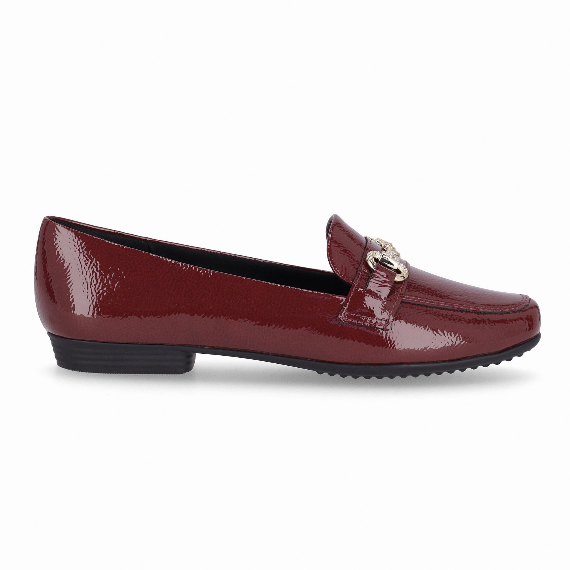 Loafer Raquel Salto Baixo Burgundy