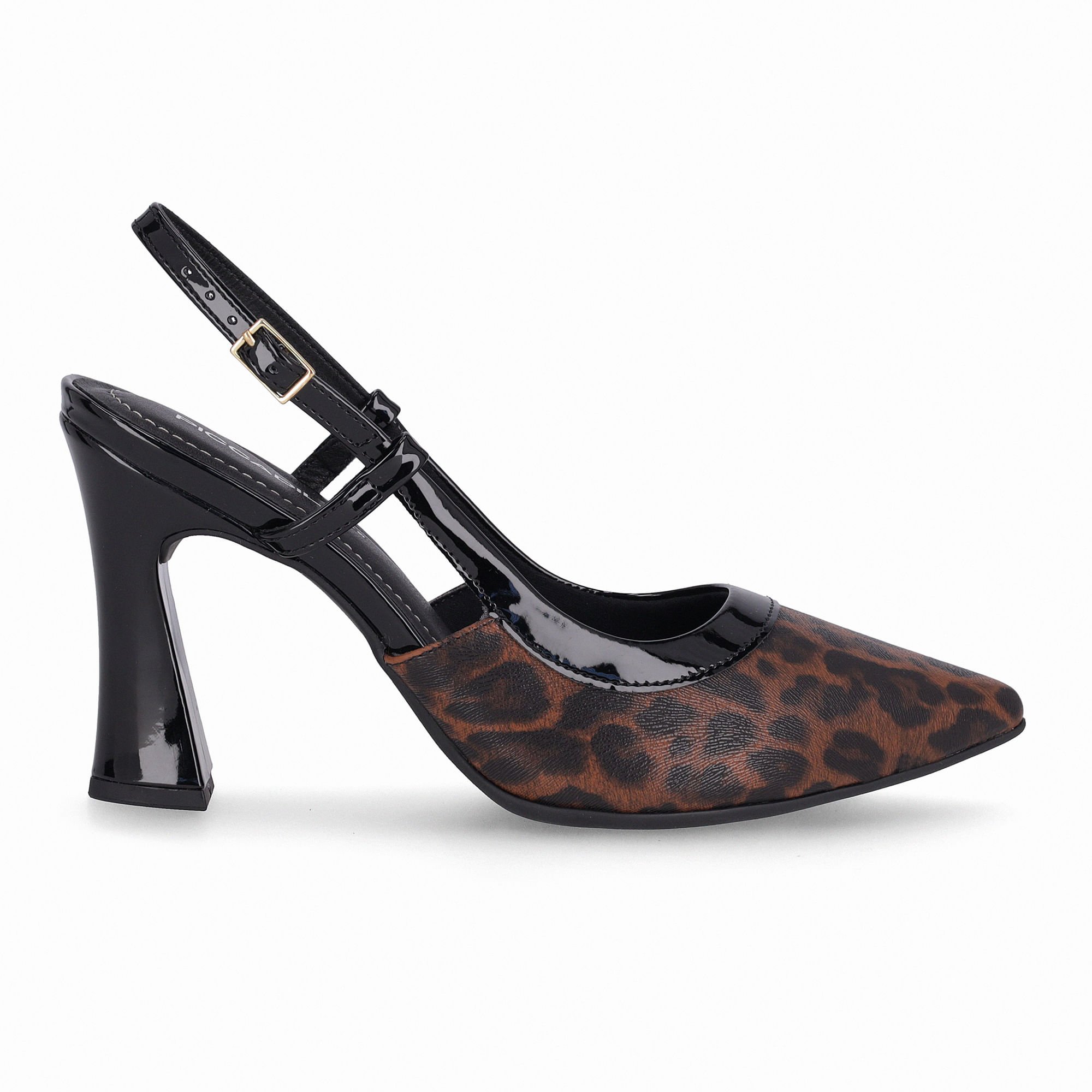 Slingback Silvana Salto Alto Animal Print
