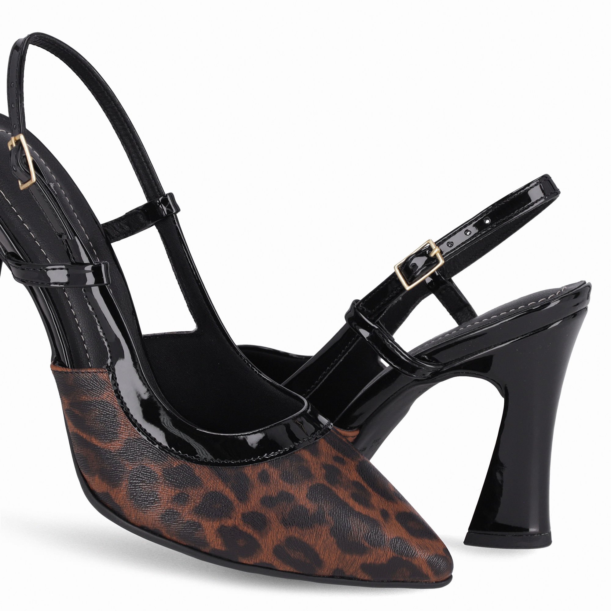 Slingback Silvana Salto Alto Animal Print Animal Print 5