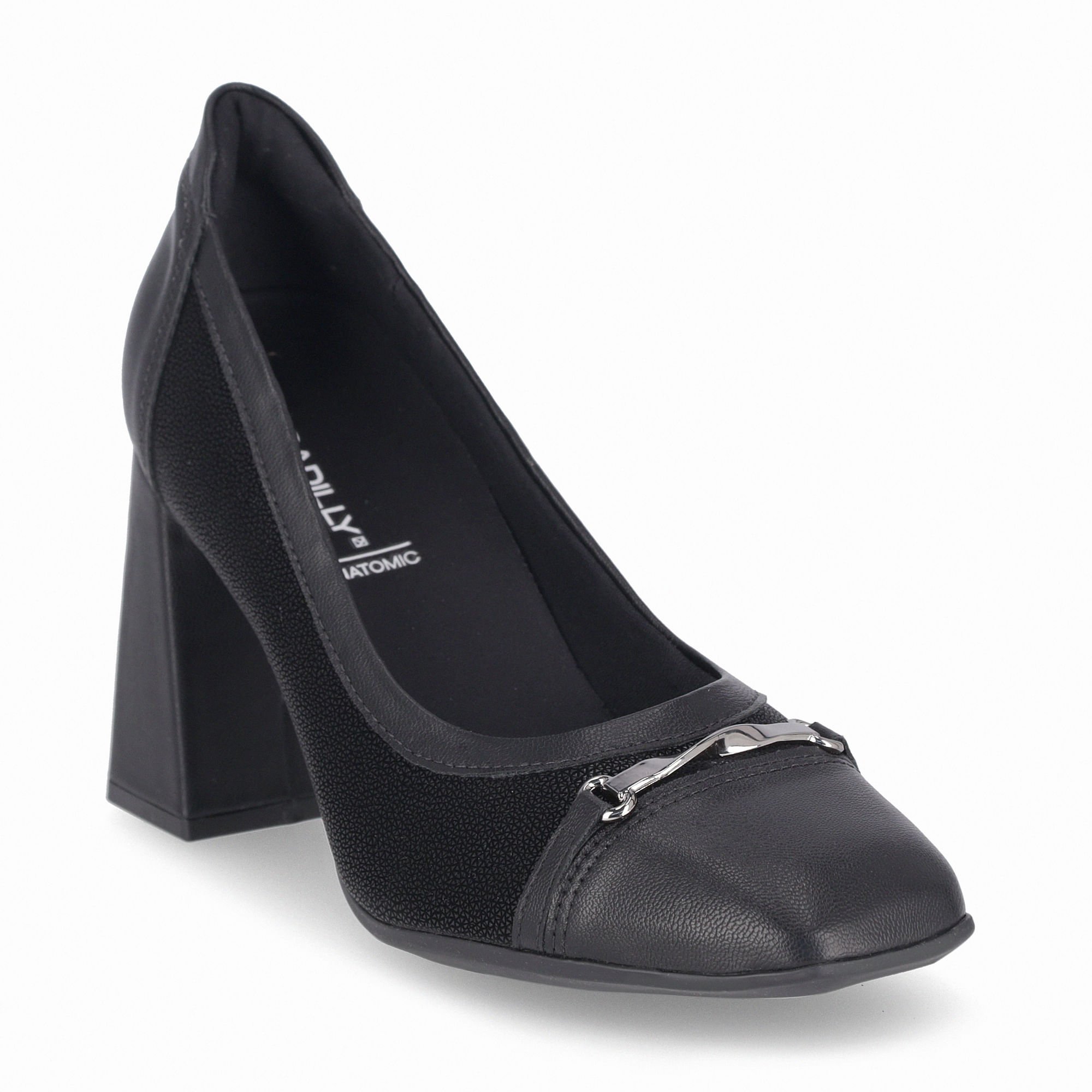 Scarpin Salto Alto Preto Preto 3