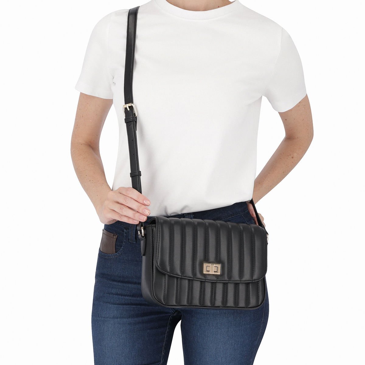 Bolsa Gabi Crossbody Pequena Preto Preto 7