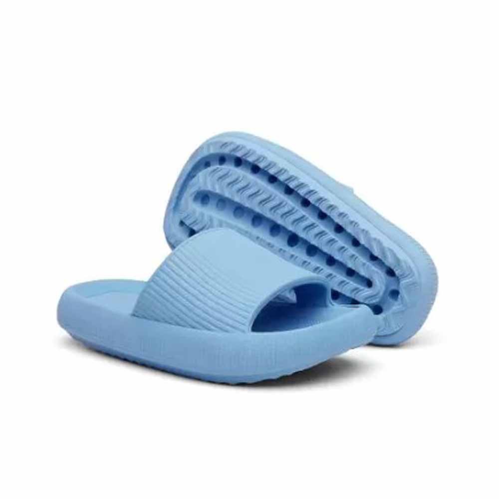 Kit 2 Chinelo Nuvem Slide Unissex Conforto Ergonômico Flexivel Babi Branco e Azul Multicores 2