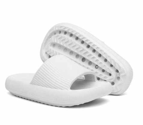 Kit 2 Chinelo Nuvem Slide Unissex Conforto Ergonômico Flexivel Babi Branco e Azul Multicores 3