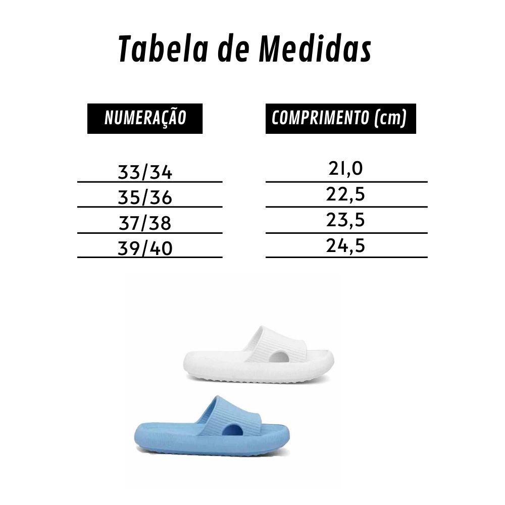 Kit 2 Chinelo Nuvem Slide Unissex Conforto Ergonômico Flexivel Babi Branco e Azul Multicores 5