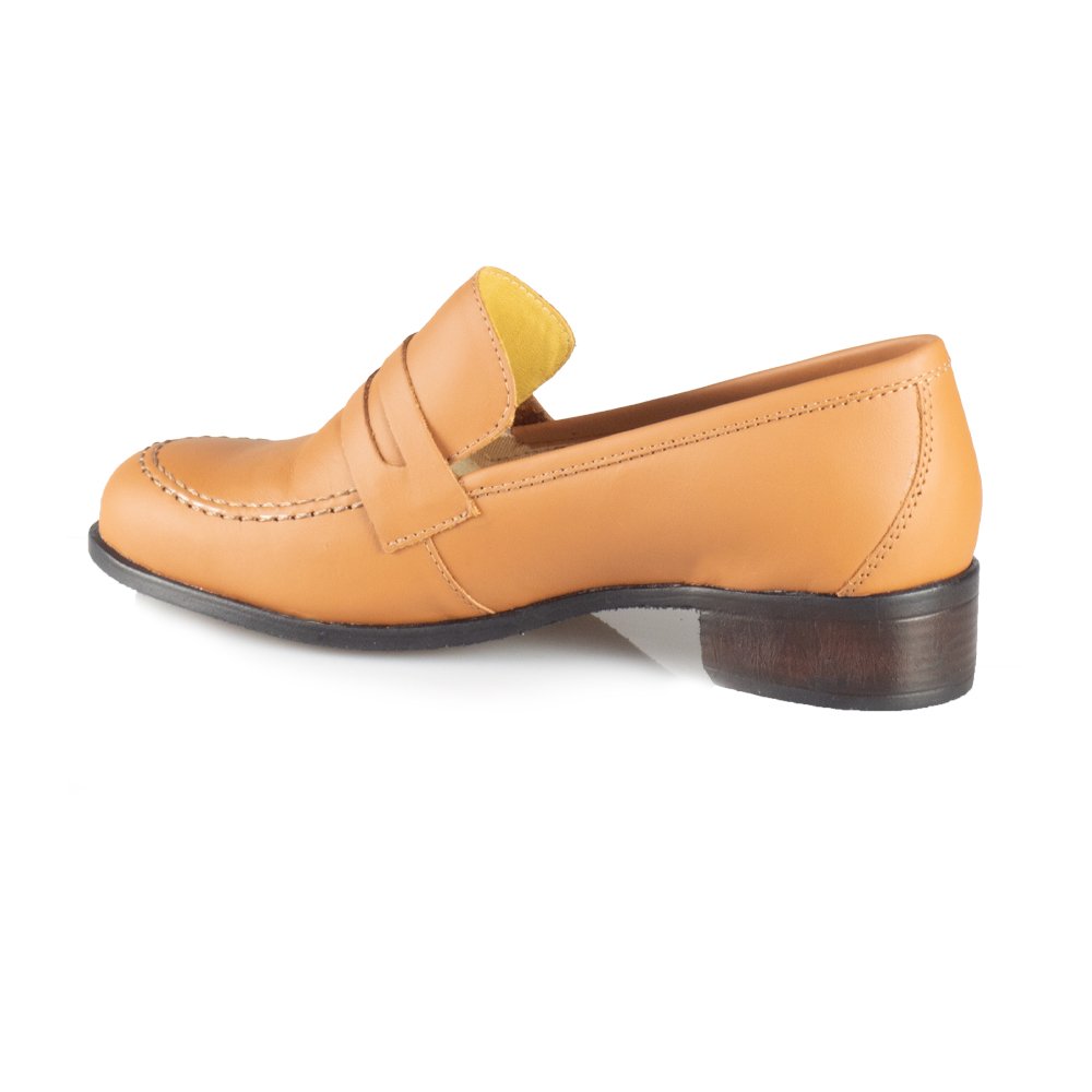 Sapato Mocassim Feminino Sandro Moscoloni Couro Leticia Caramelo Bege 5