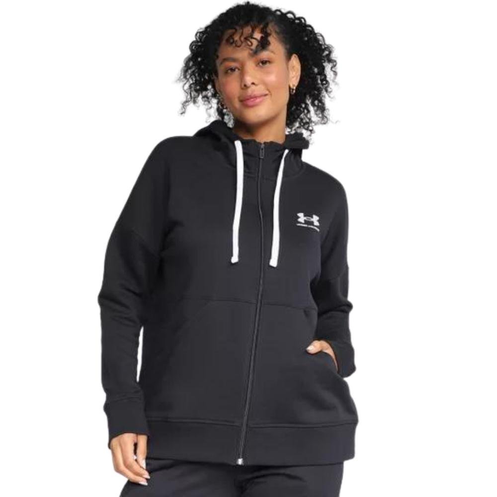 Jaqueta Moletom Under Armour Rival Fleece Fz - Feminino Preto