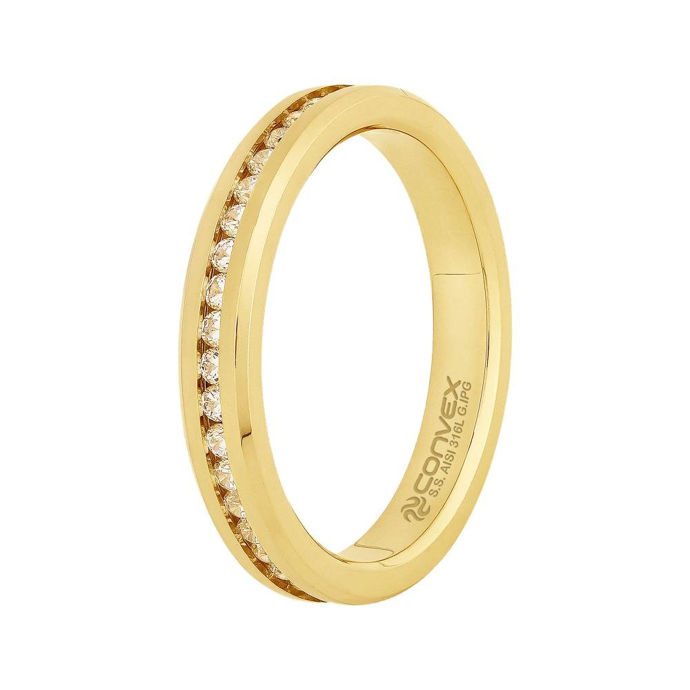 Aliança Atena *Deusa da Sabedoria 3.45mm Gold IPG Dourado 2