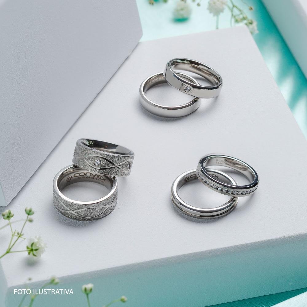 Aliança de Namoro Aton *Deus do Sol 3.45mm Prata 6