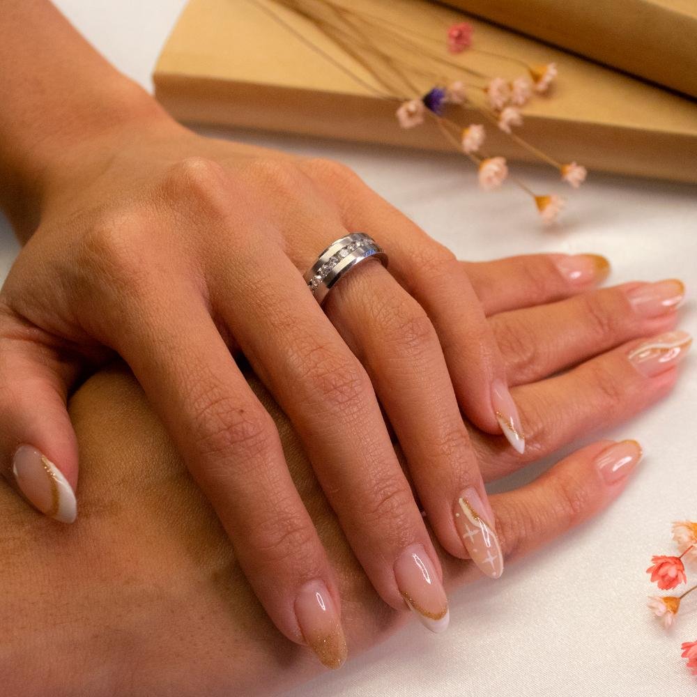 Aliança Aço Troya 6.35mm Prata 4