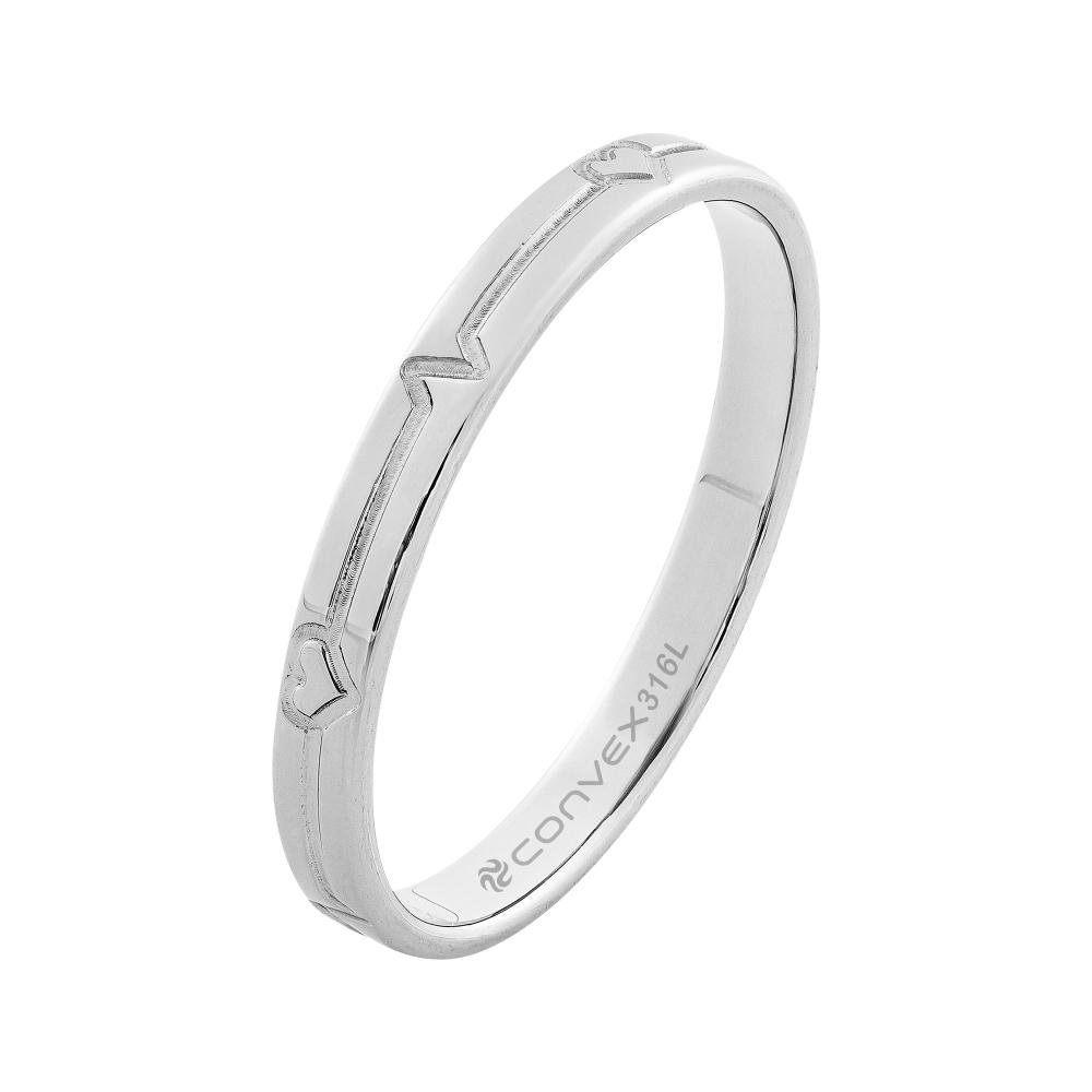 Aliança de Namoro Slim HeartBeat 2.95mm Prata 1