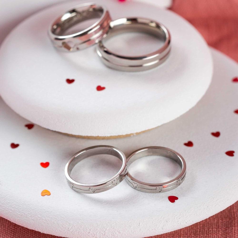 Aliança de Namoro Slim HeartBeat 2.95mm Prata 2