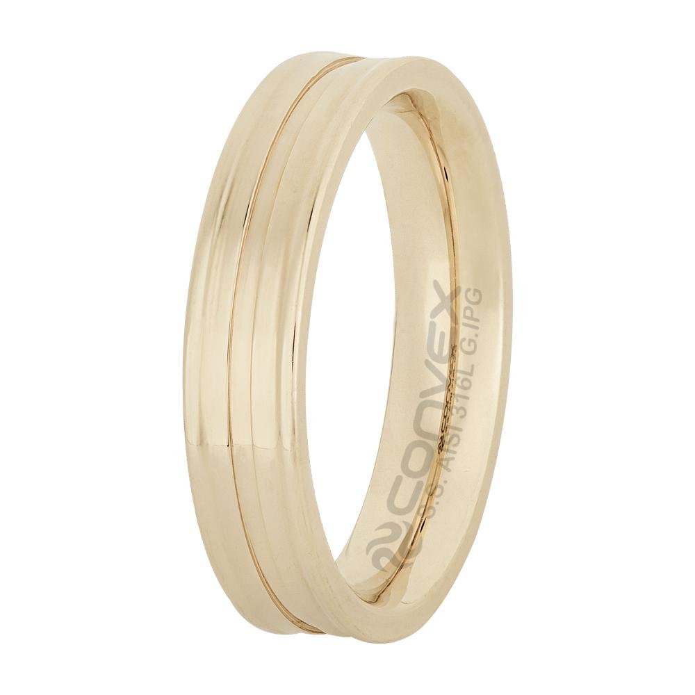 Aliança Dyo 5mm Gold IPG Dourado 1